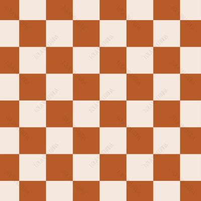 Burnt Orange Checkerboard