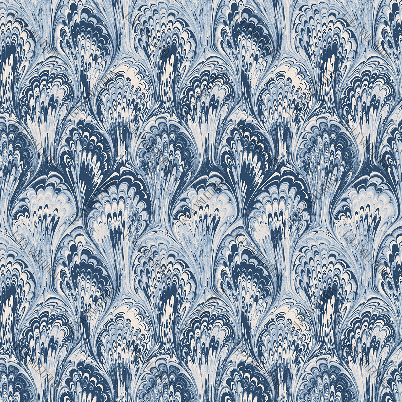 Denim Light Blue Ebru