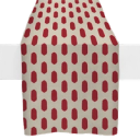 Red Abstract Oval - Runners