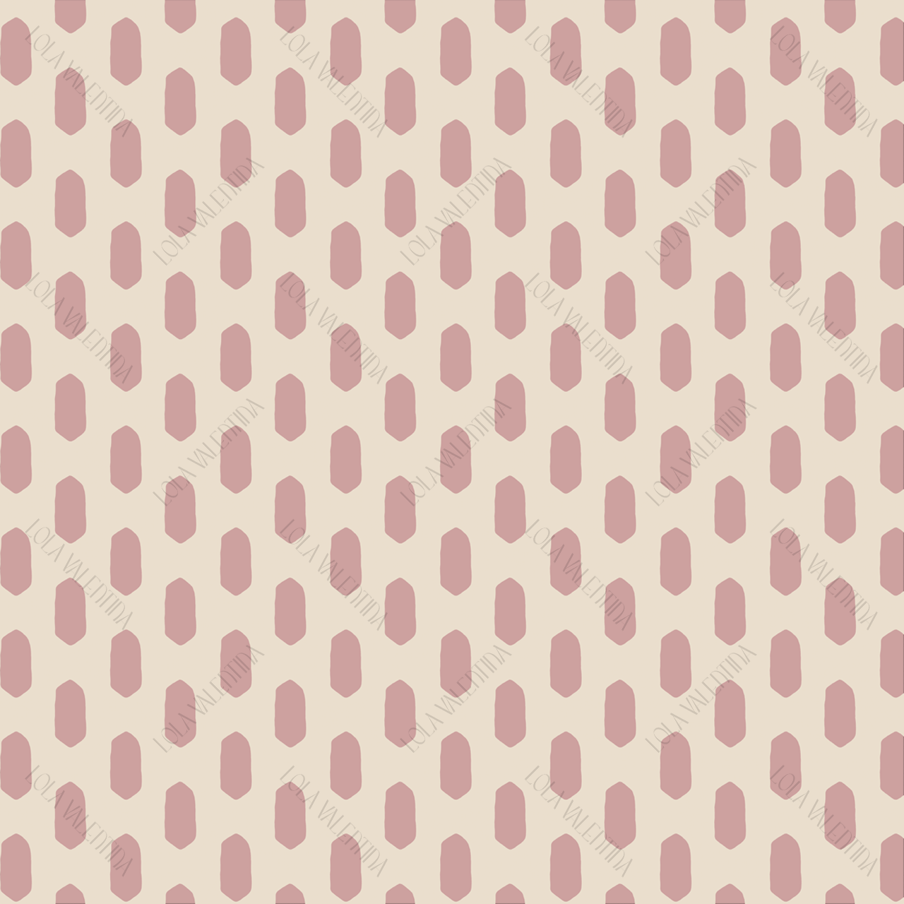 Blush Abstract Oval