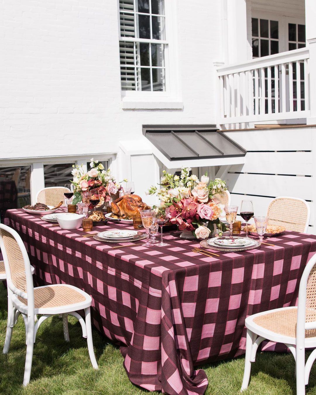 Burgundy Pink Plaid Thanksgiving