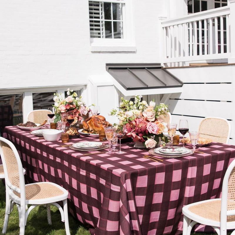 Burgundy Pink Plaid Thanksgiving