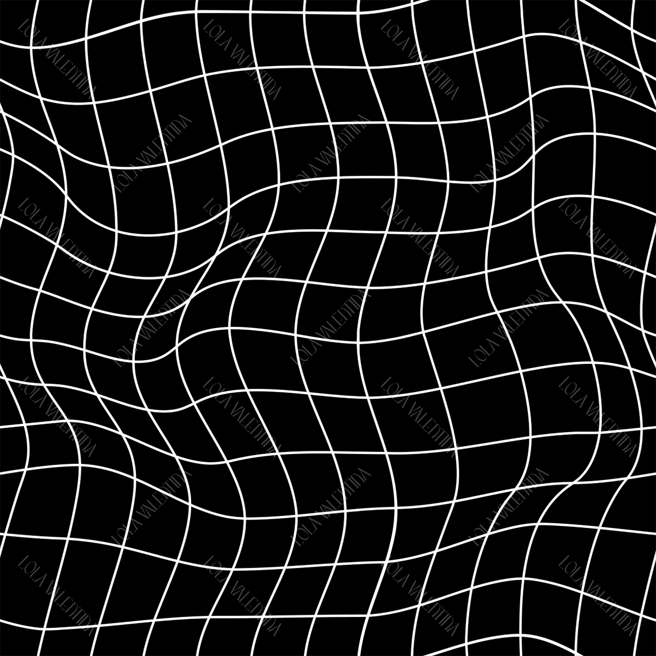 Black Wavy Grid