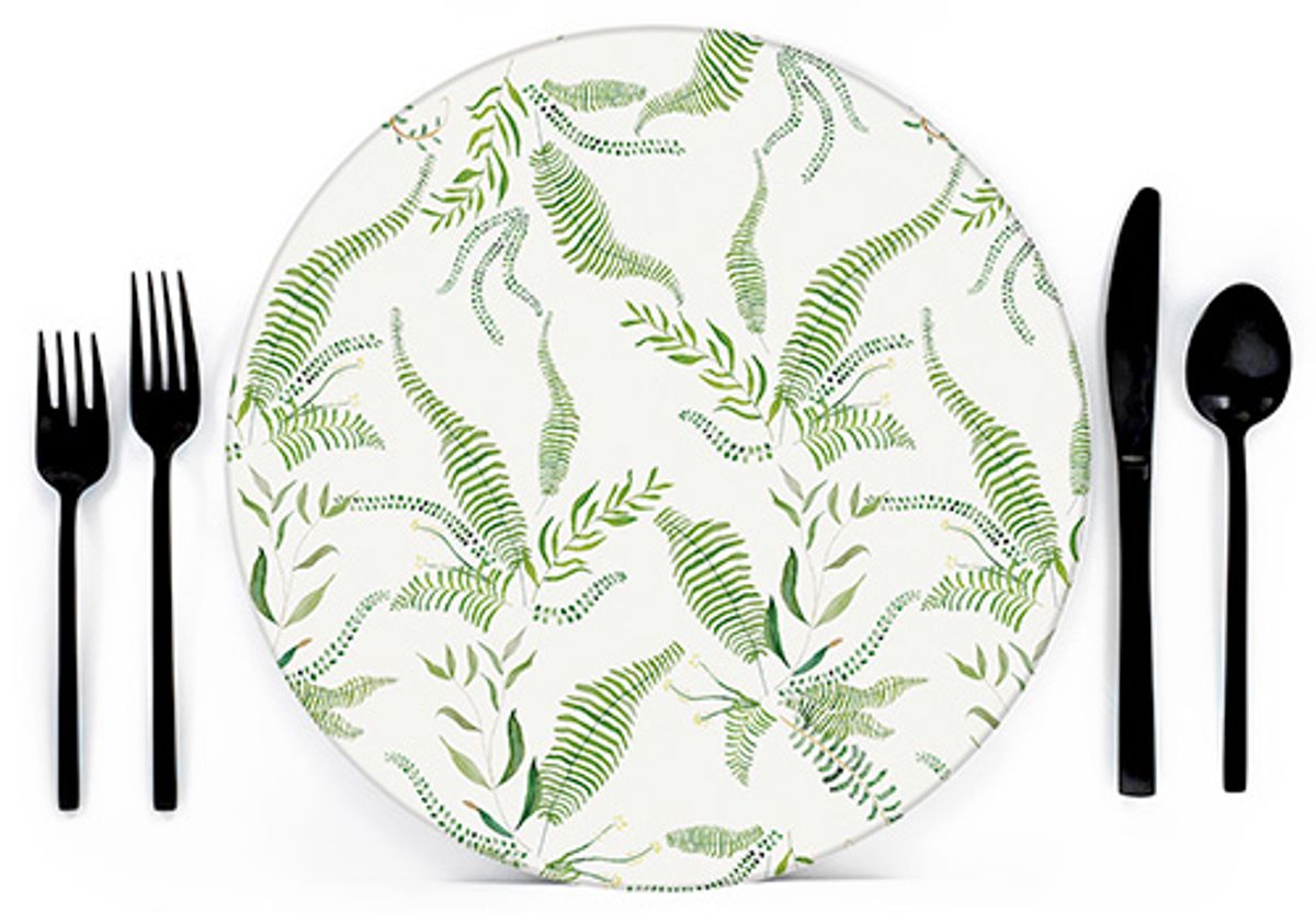 Green Fern Placemat Charger