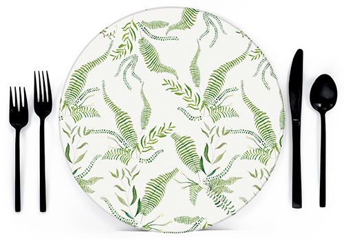 Green Fern Placemat Charger