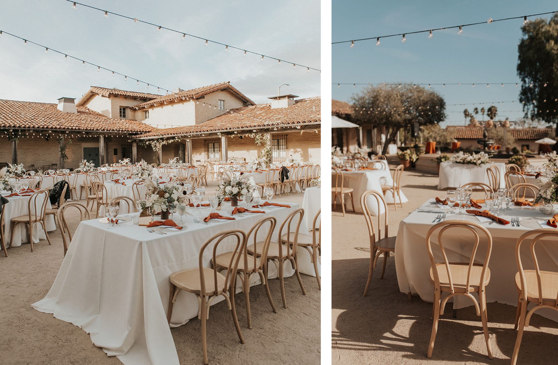 Santa Barbara California wedding tablescape
