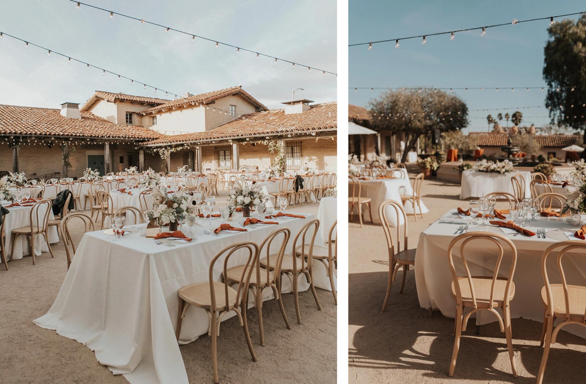 Santa Barbara California wedding tablescape