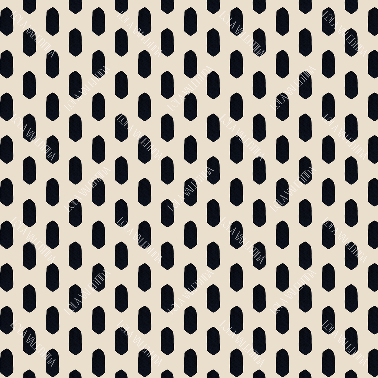 Black Abstract Oval