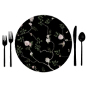 Black Flor Garden - Placemat Chargers