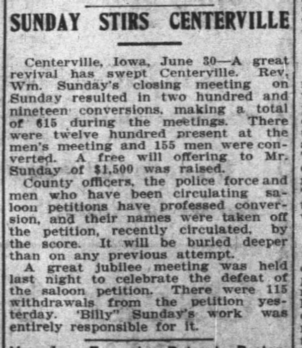 Newspaper article titled Clipped From The Gazette