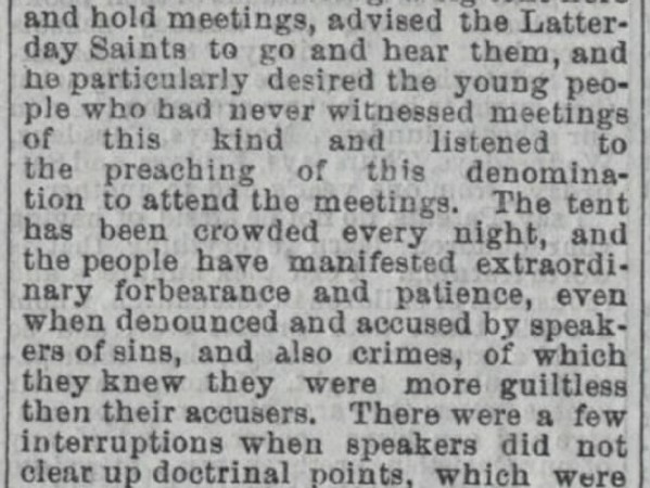 Newspaper article titled The Methodist Revival Meetings Closed Last Evening