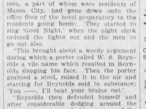 Newspaper article titled Blames Billy Sunday for His Notoriety