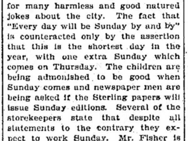 Newspaper article titled Billy Sunday is a Mark