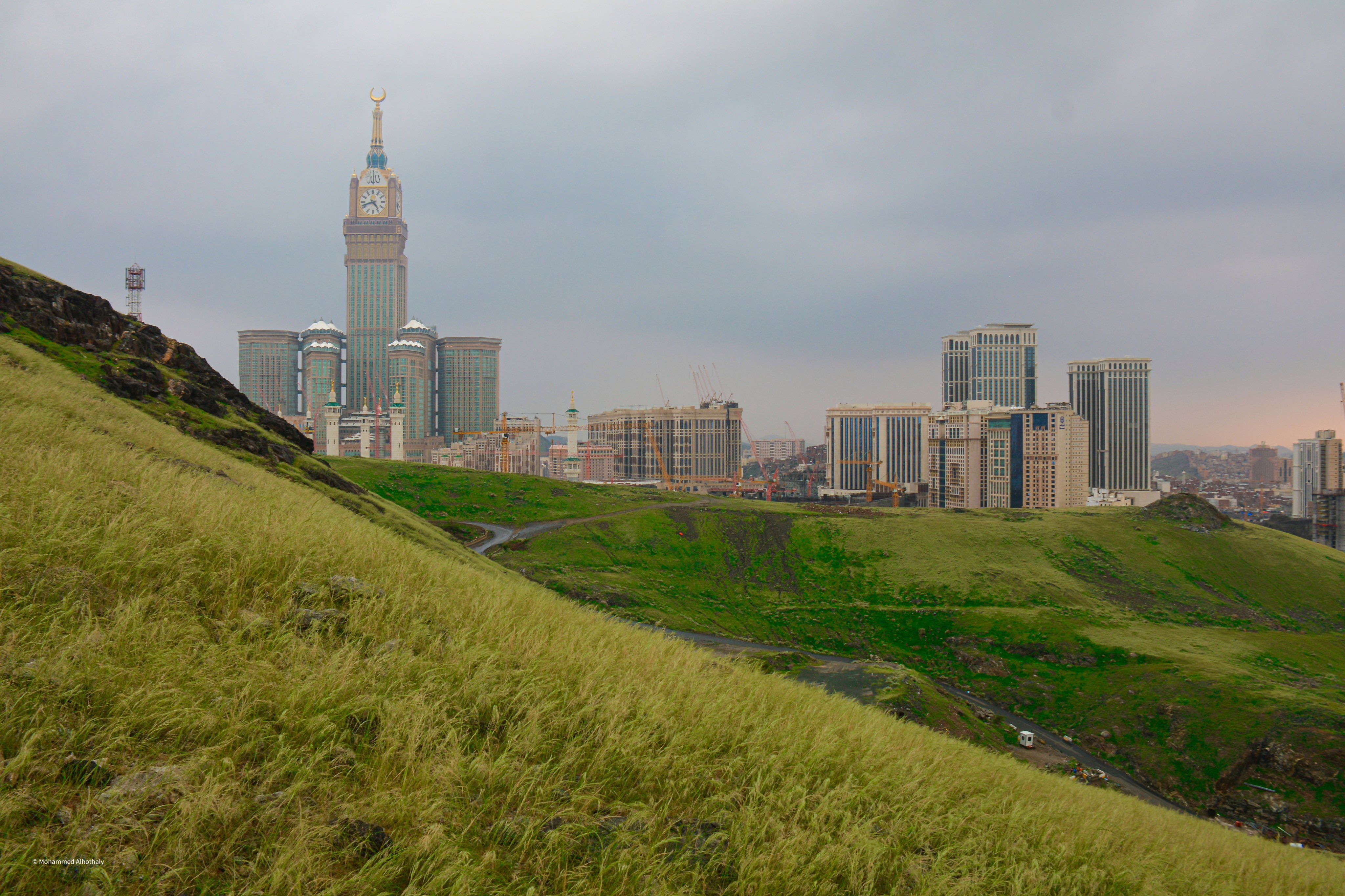 Mecca in spring and the Clock Tower
