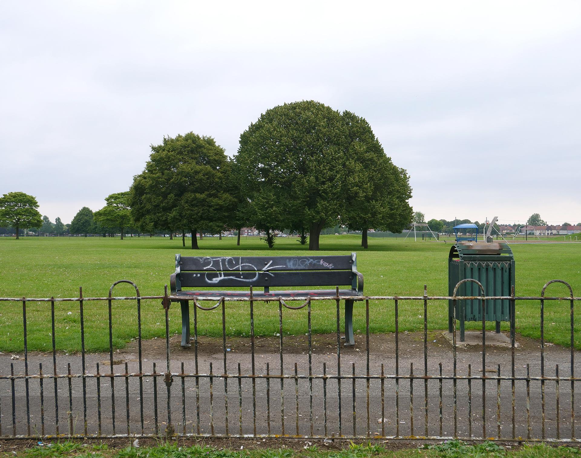 A bench in Parsloes Park