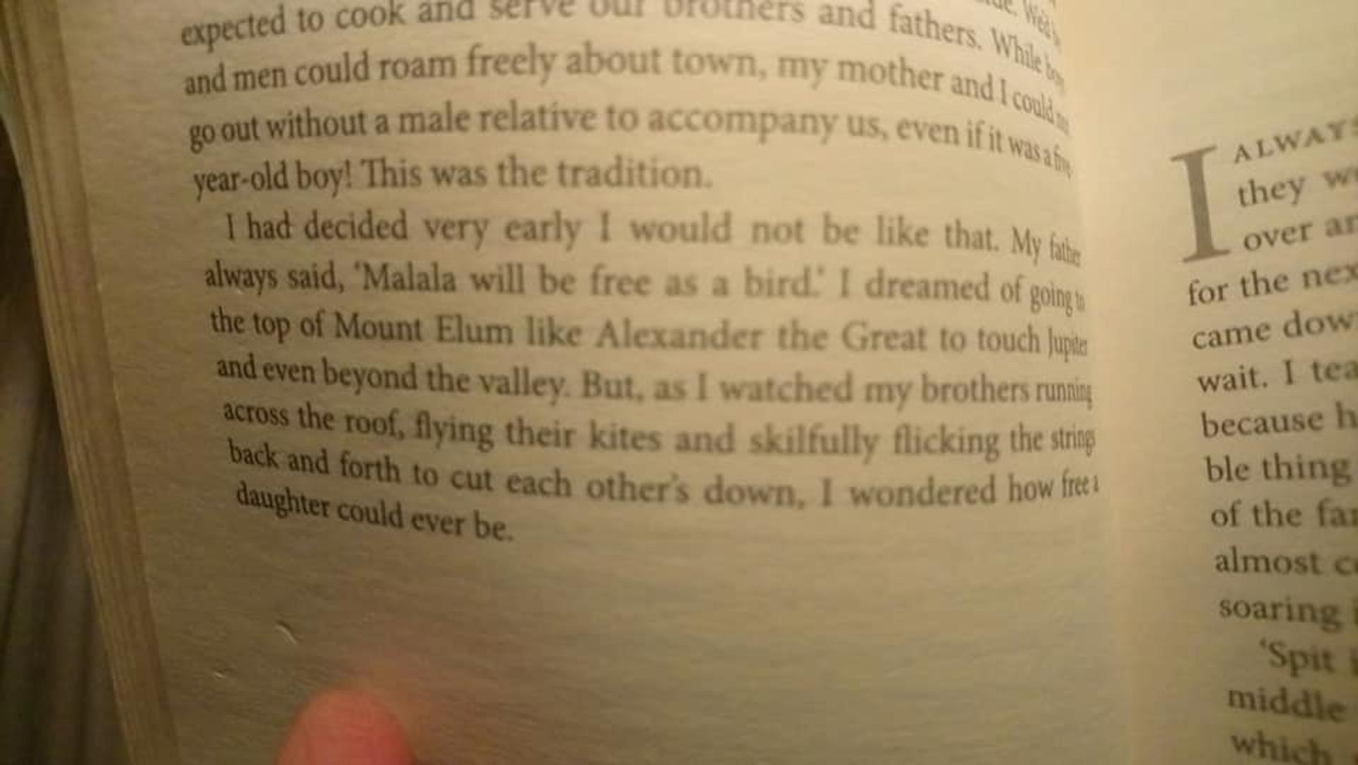Extract from 'I am Malala'