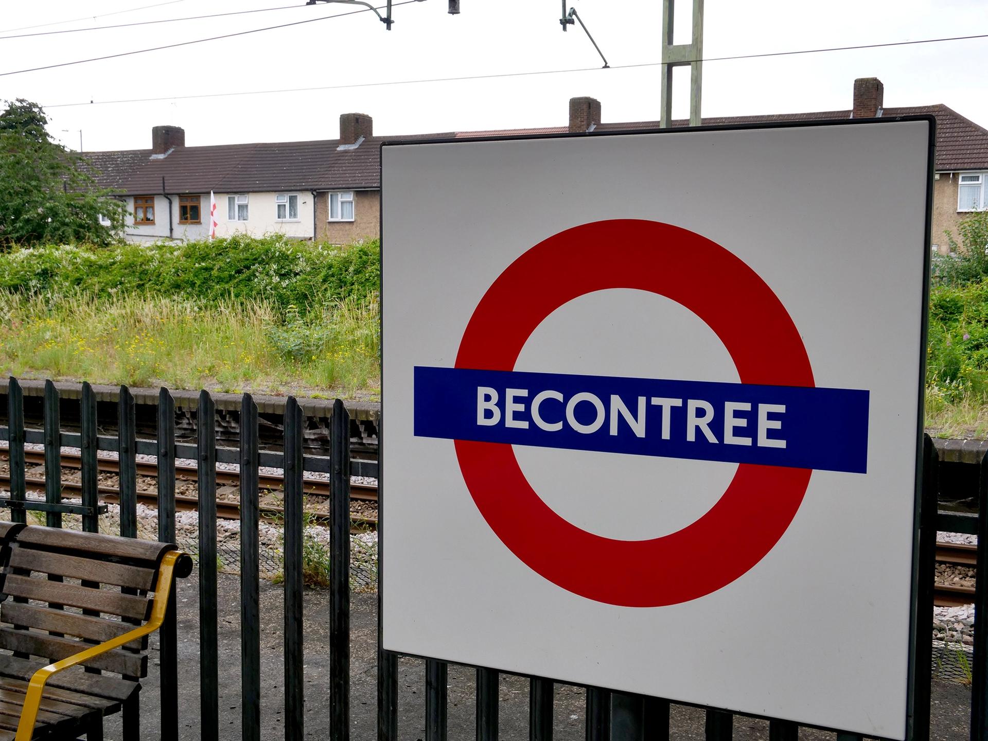 Becontree Tube Station sign