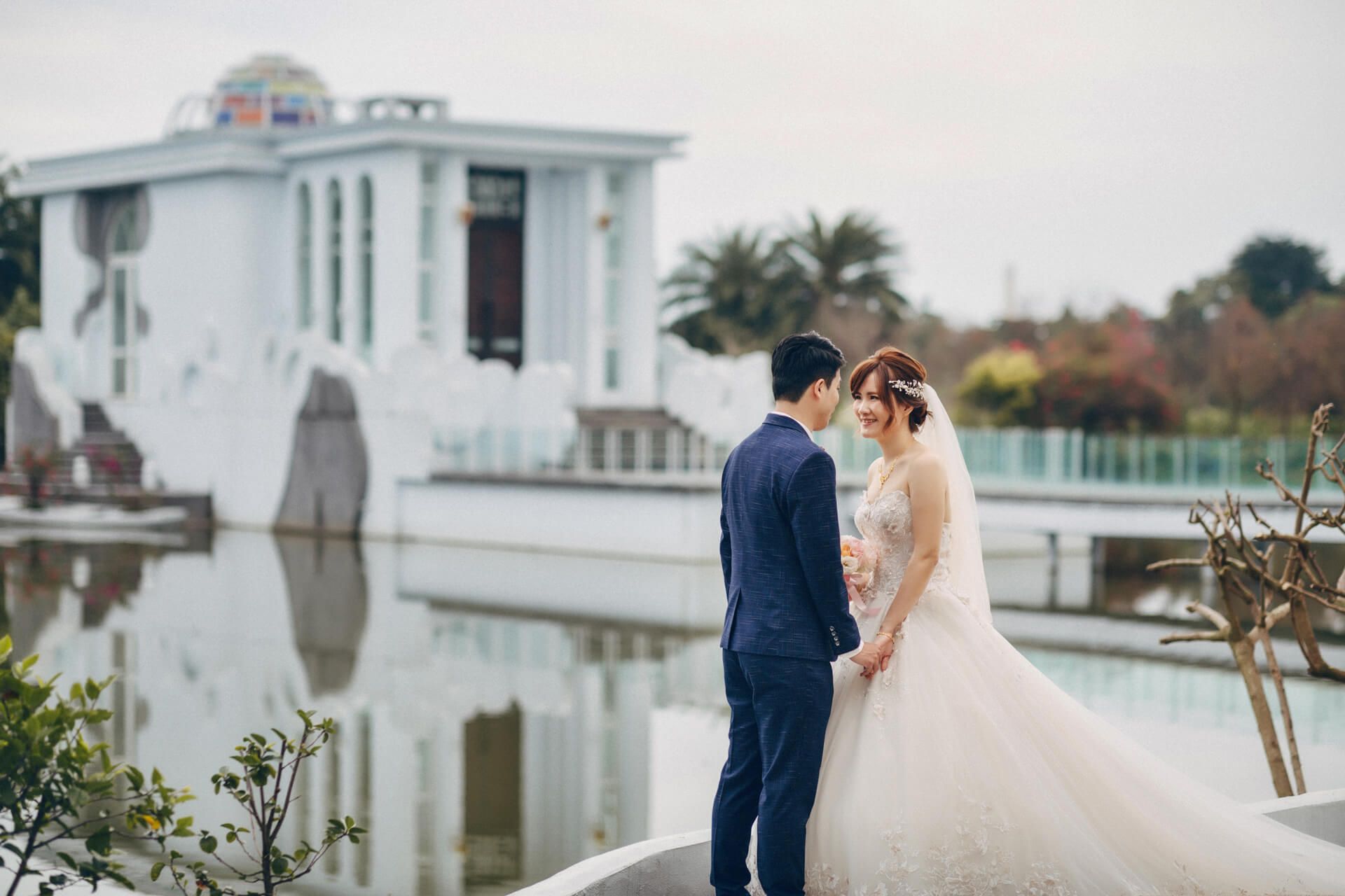 宜蘭香格里拉冬山河婚禮紀錄 | Sean & Cora 在永恆水教堂交織的空拍唯美篇章