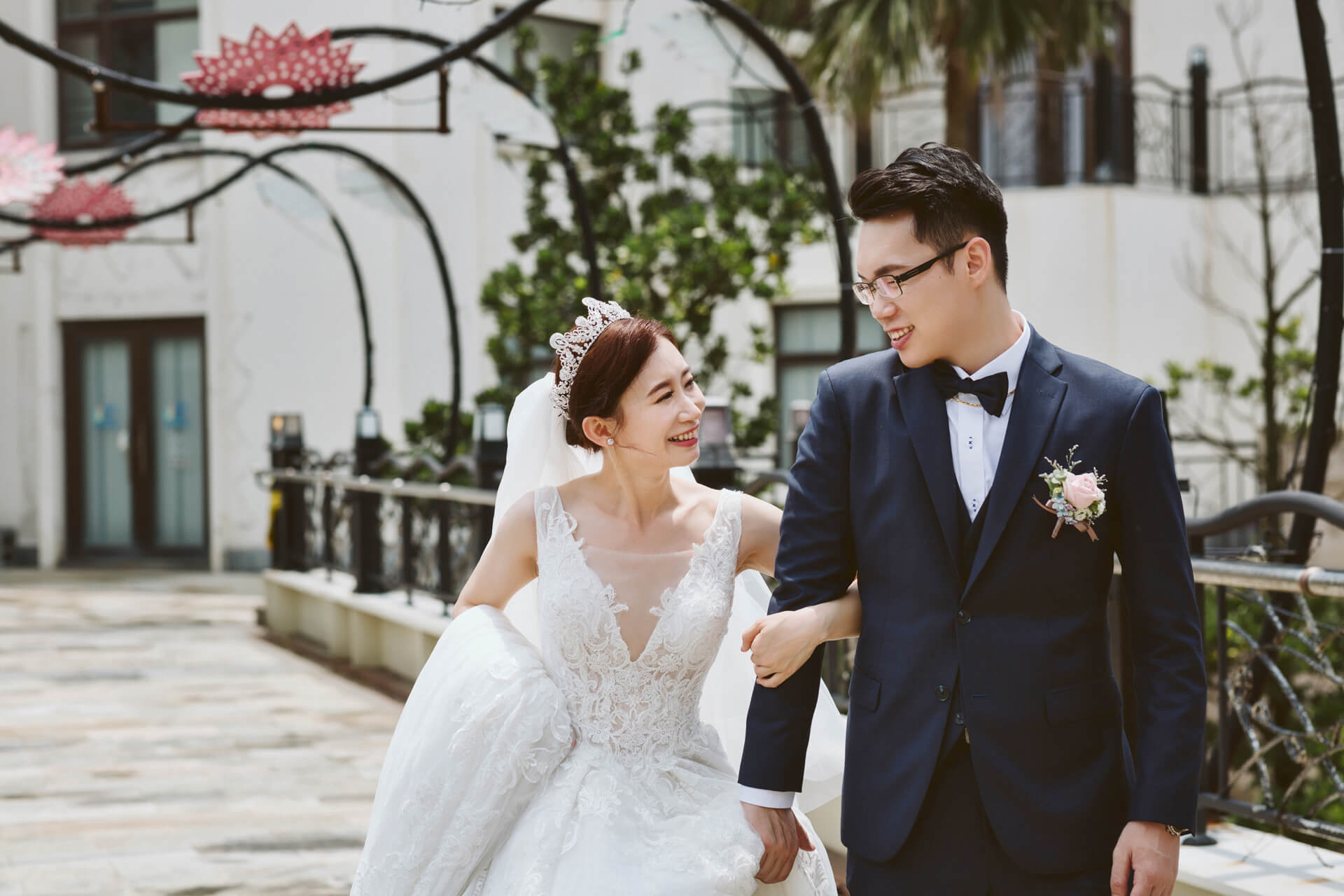 淡水福容婚禮紀錄 | Peter & Misty 在漁人碼頭見證的湛藍誓言