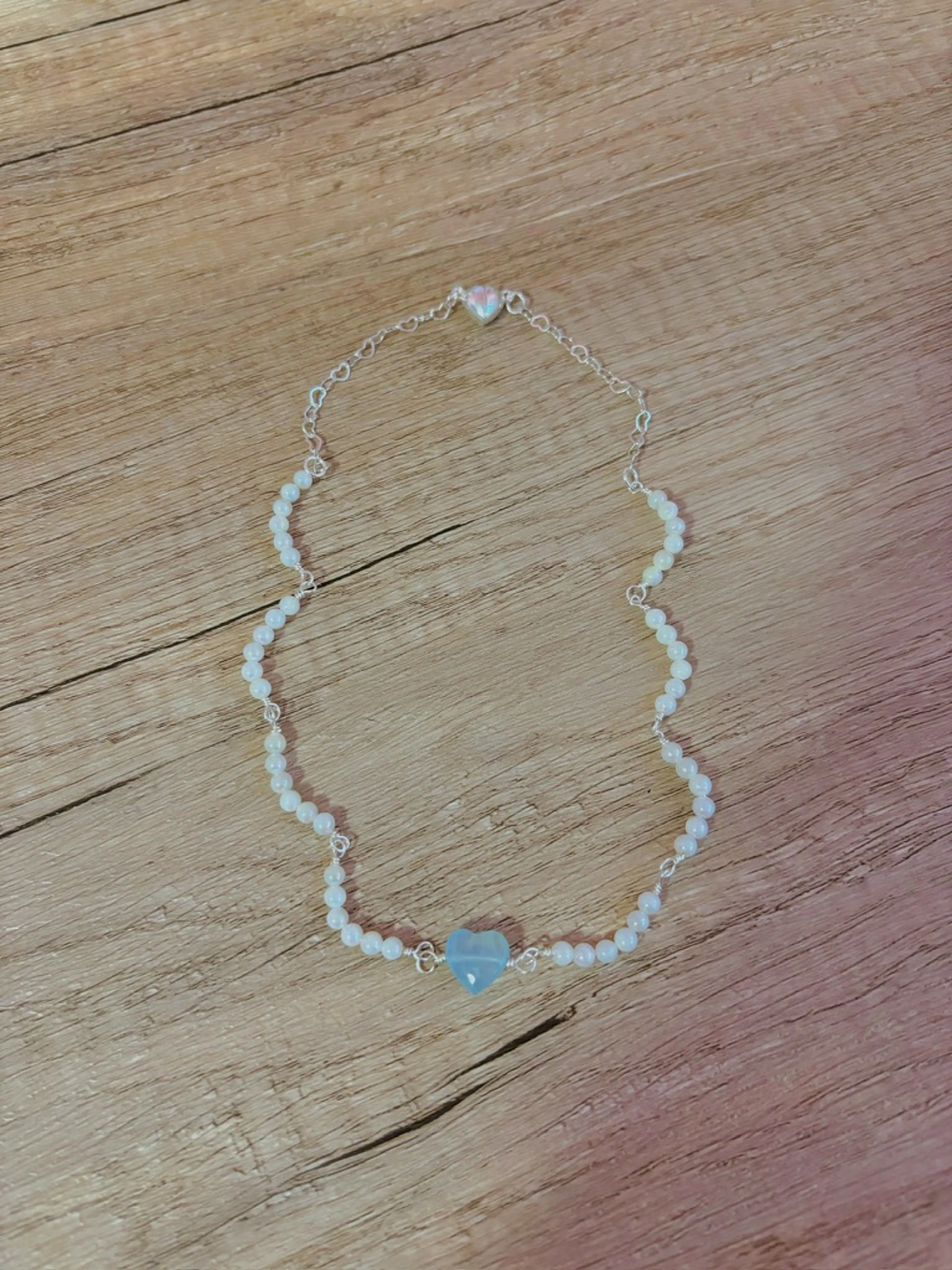 Scallop Aquamarine Necklace
