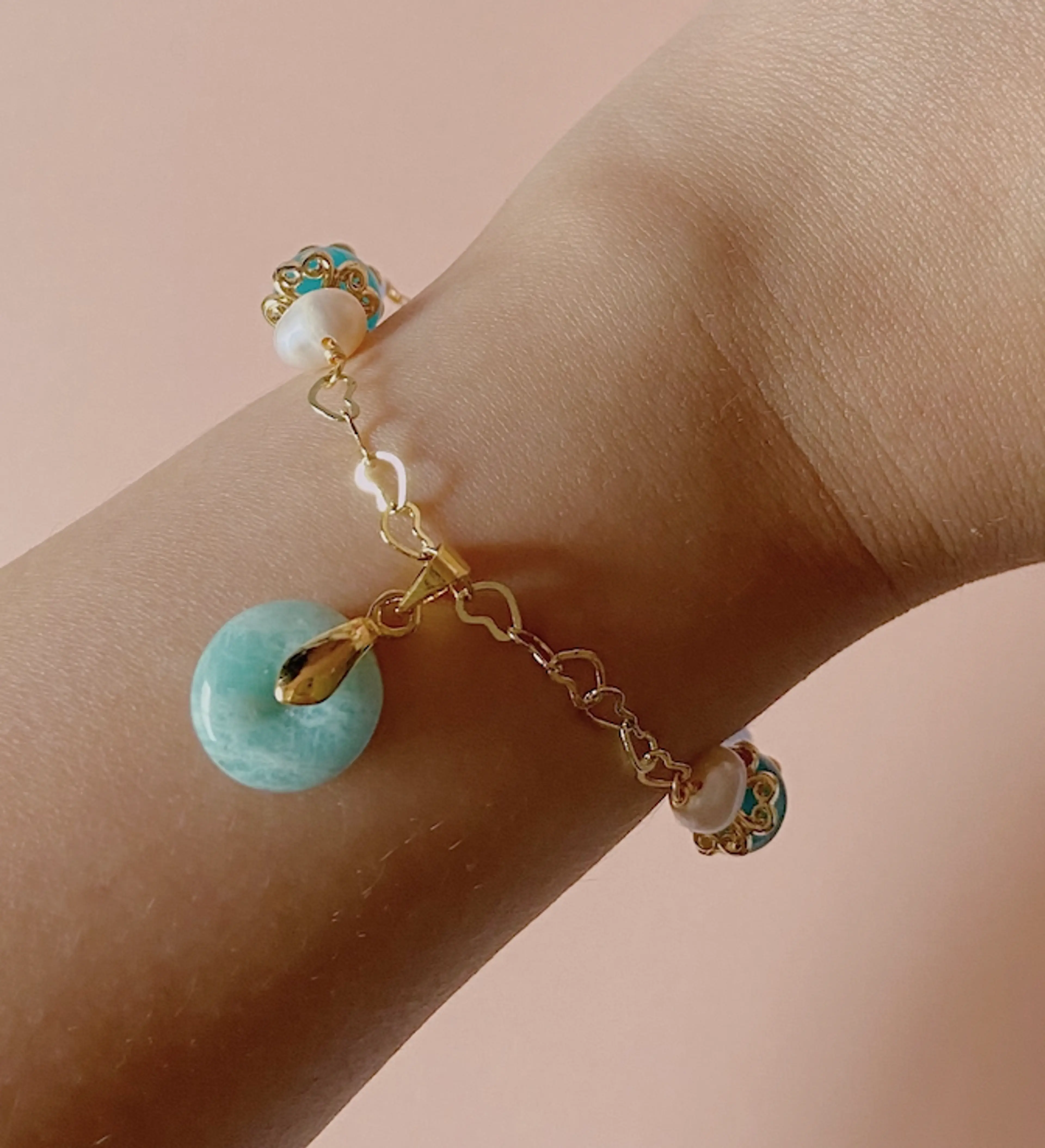 Mini Amazonite Donut Bracelet