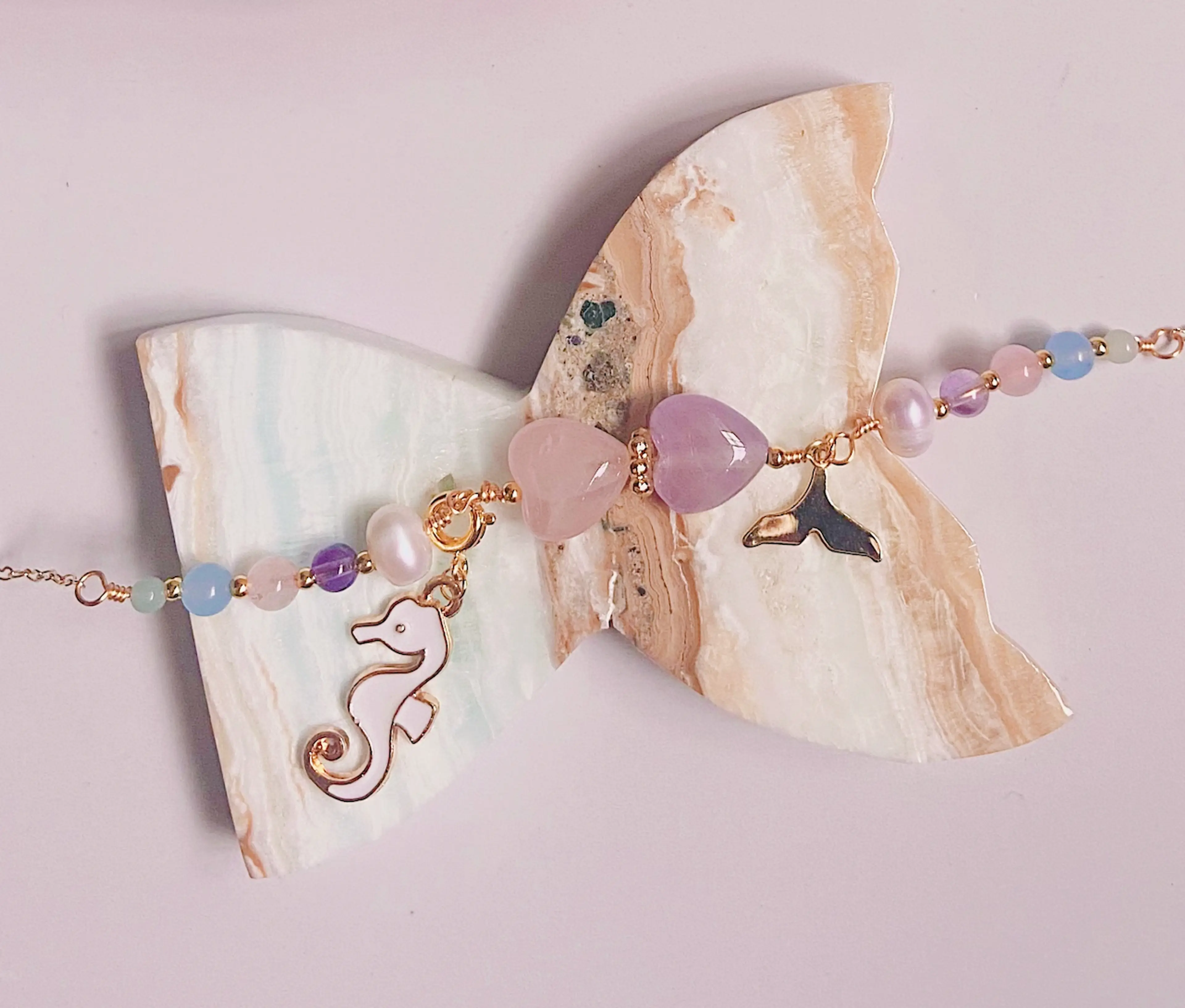 Pastel Marine Bracelet (with detachable seahorse)