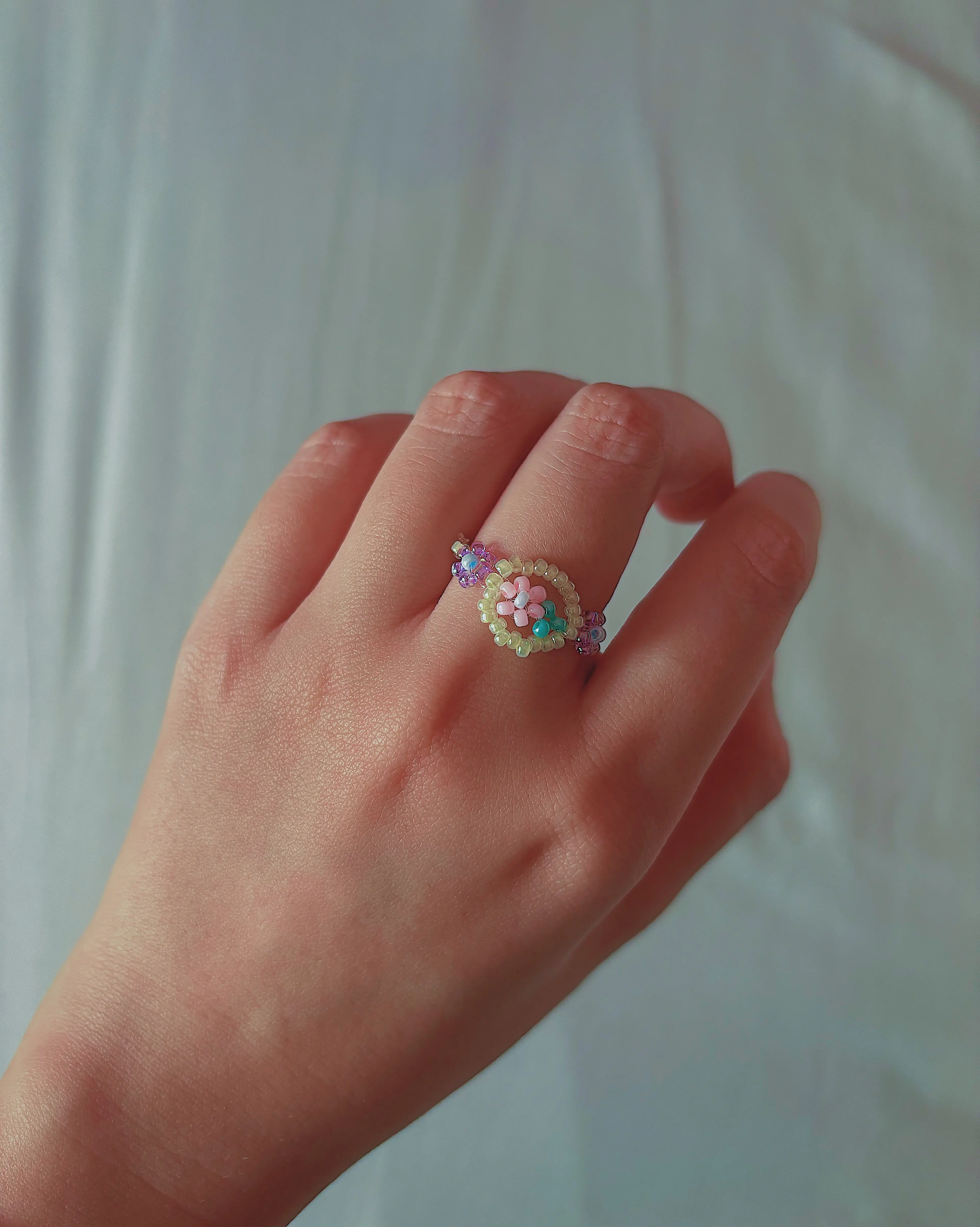 Blooming Garden Beaded Ring (Delicate)