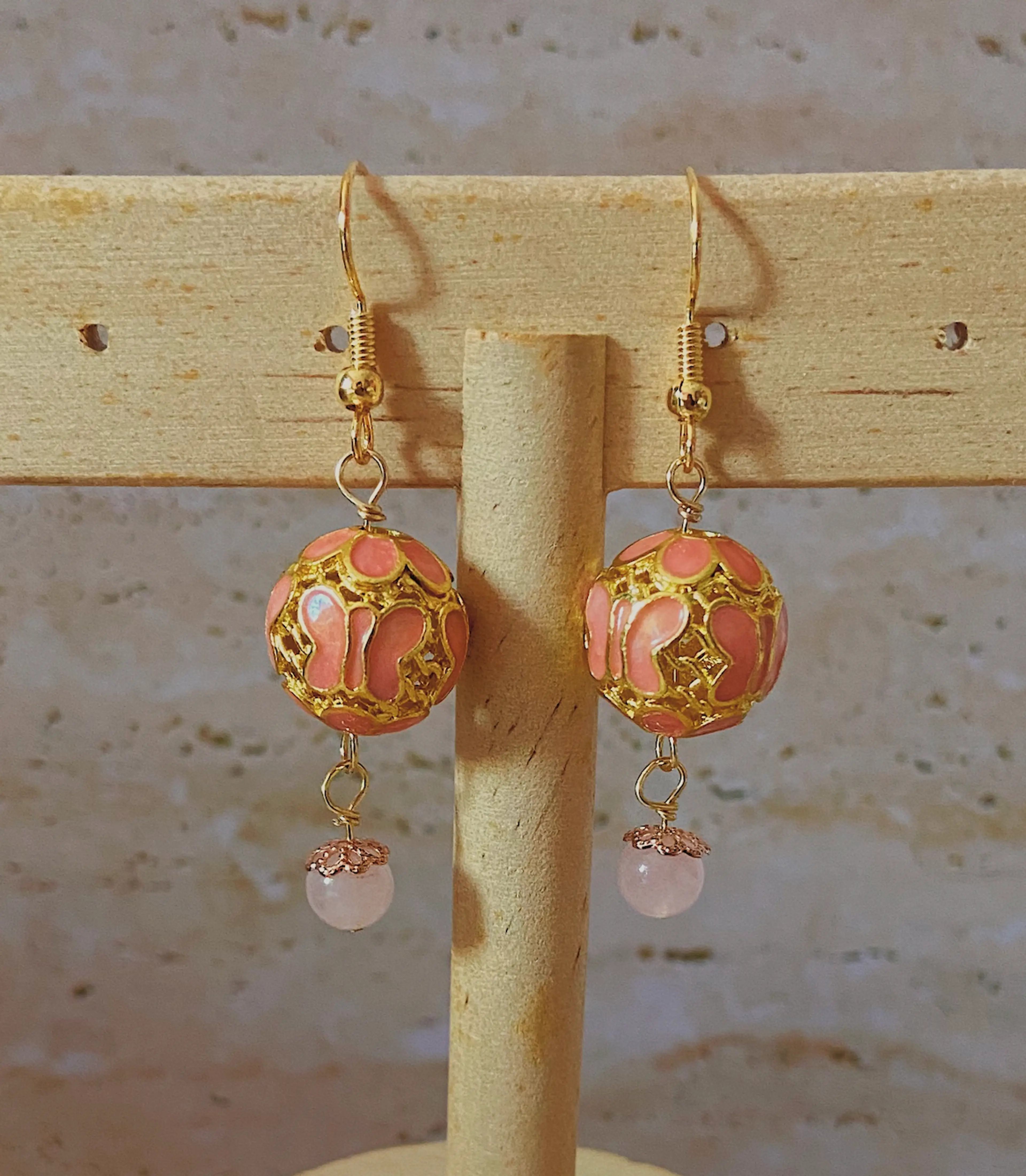 Rose Butterfly Earrings