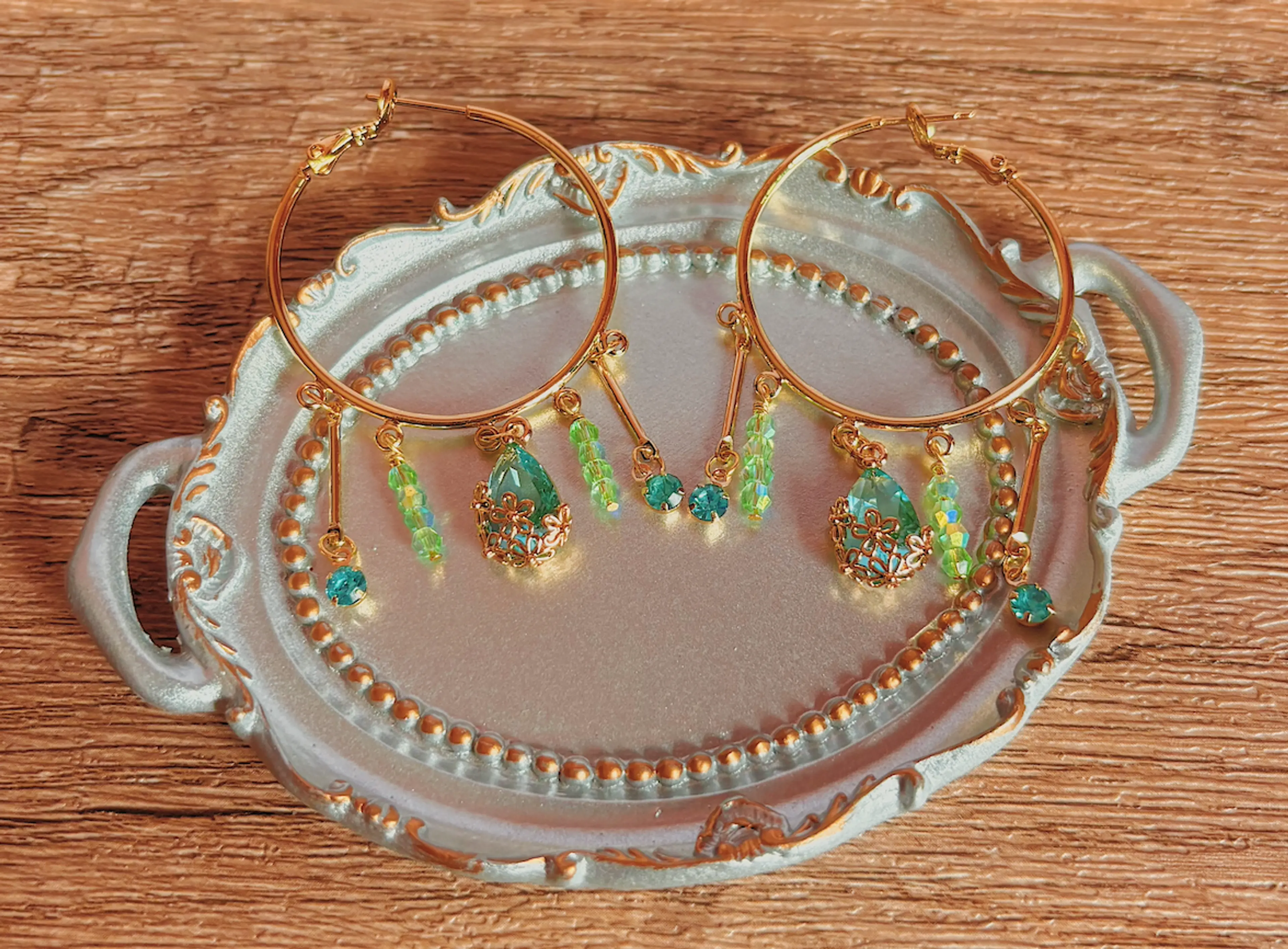 Thetis Hoop Earrings (Goddess of Water) thumbnail 2