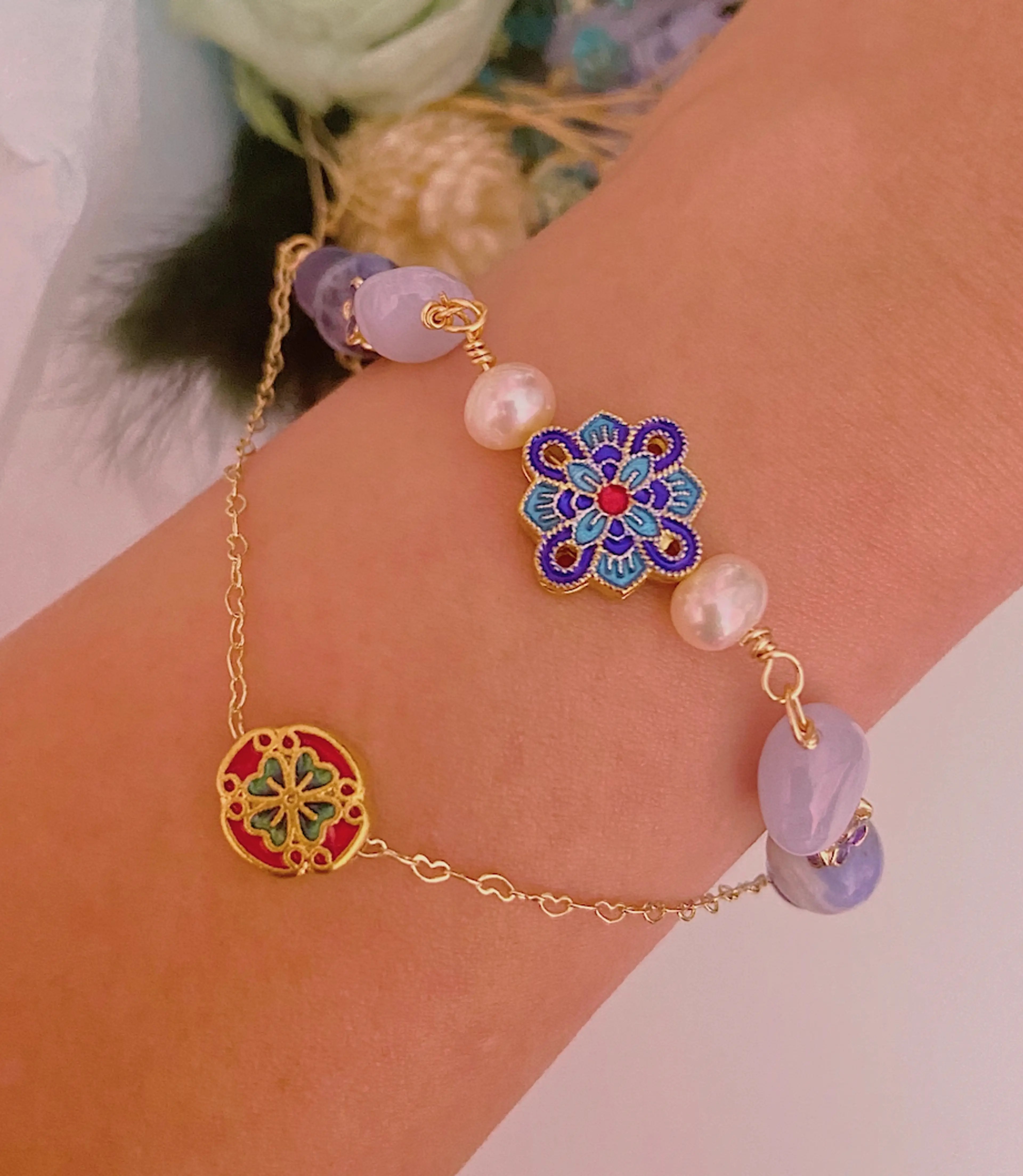 Blue Wisdom Bracelet (Reversible Bottom Charm) thumbnail 3