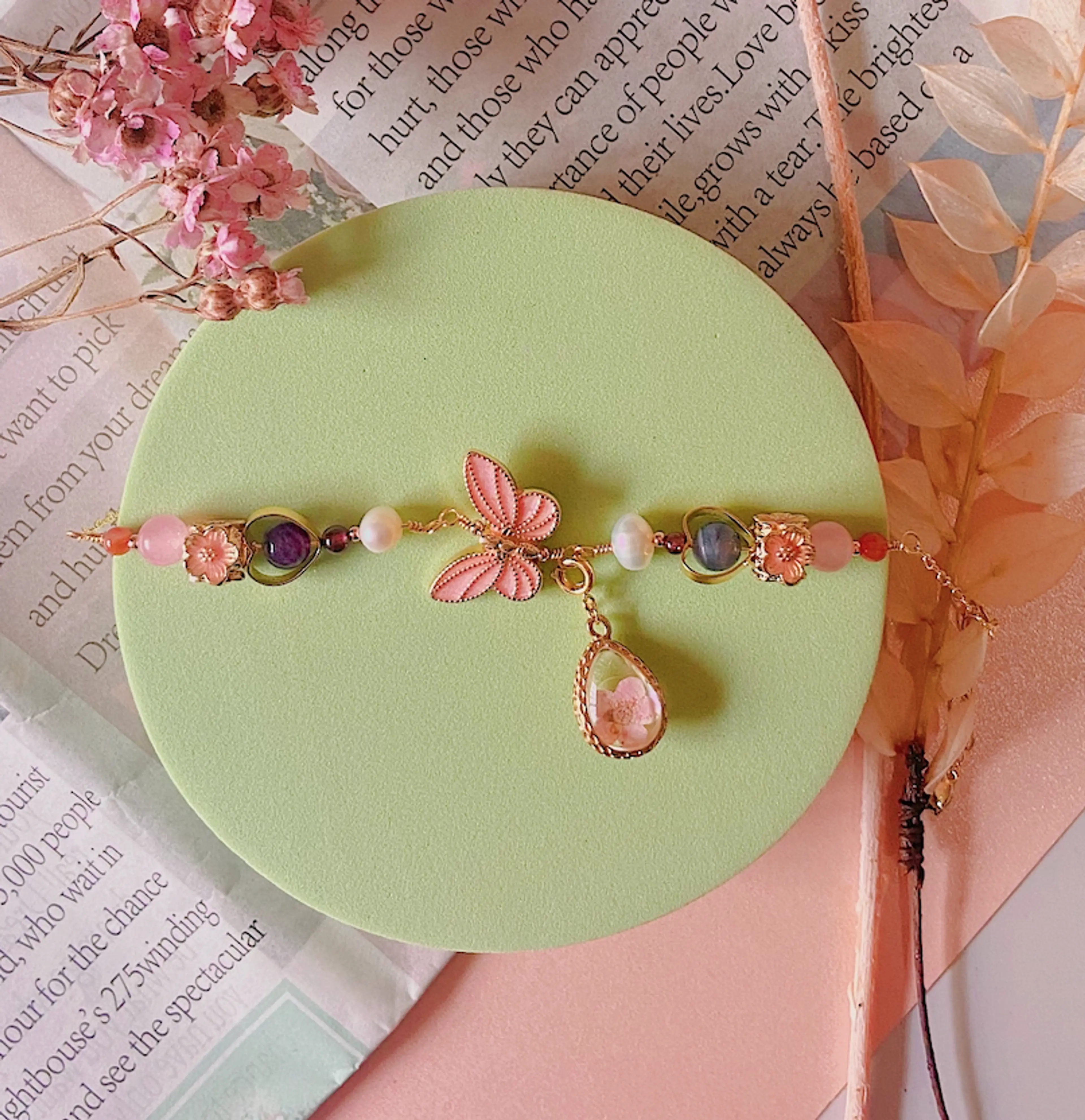 Pink Butterfly Bracelet