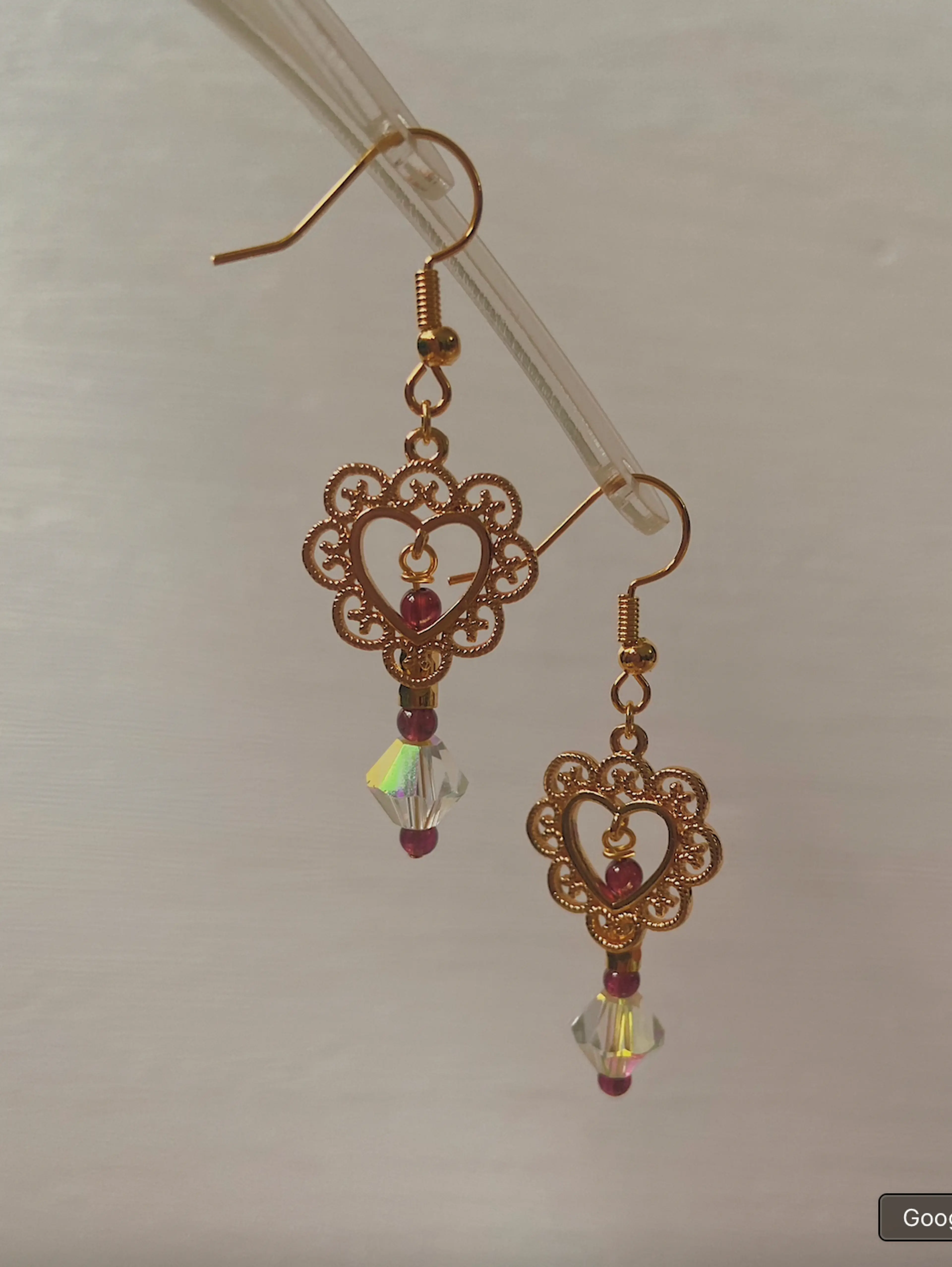 Queen Lace Heart Earrings