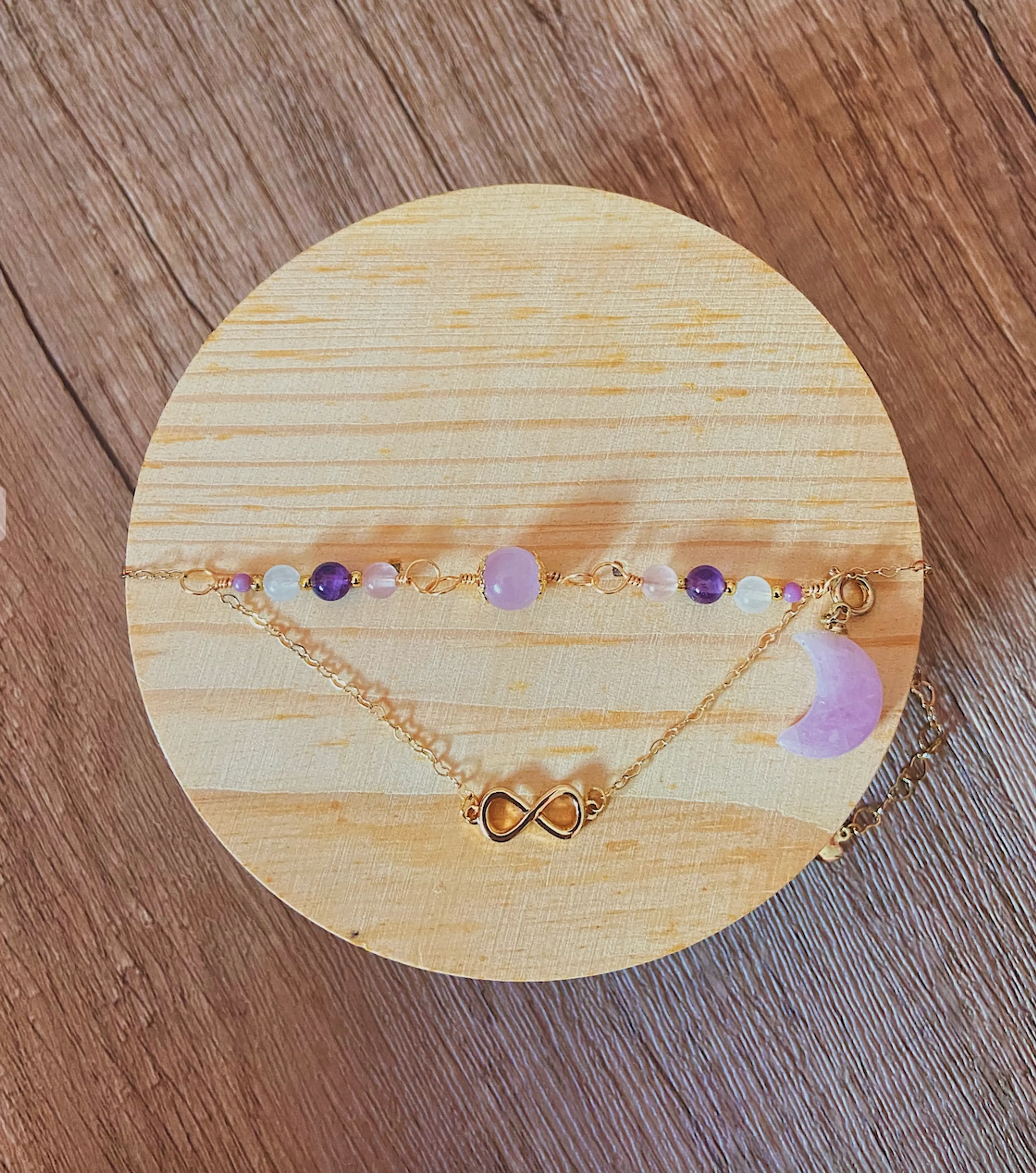 Infinity Kunzite Bracelet
