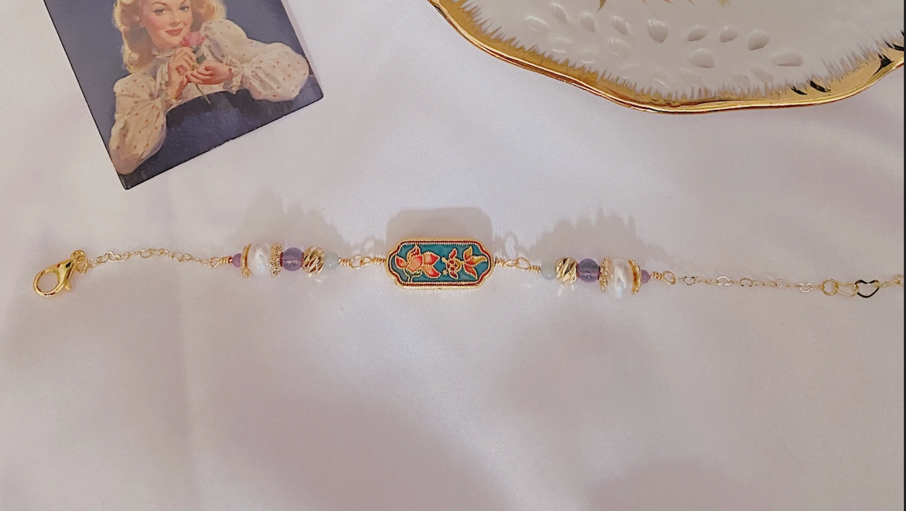 Reversible Vintage Charm Bracelet