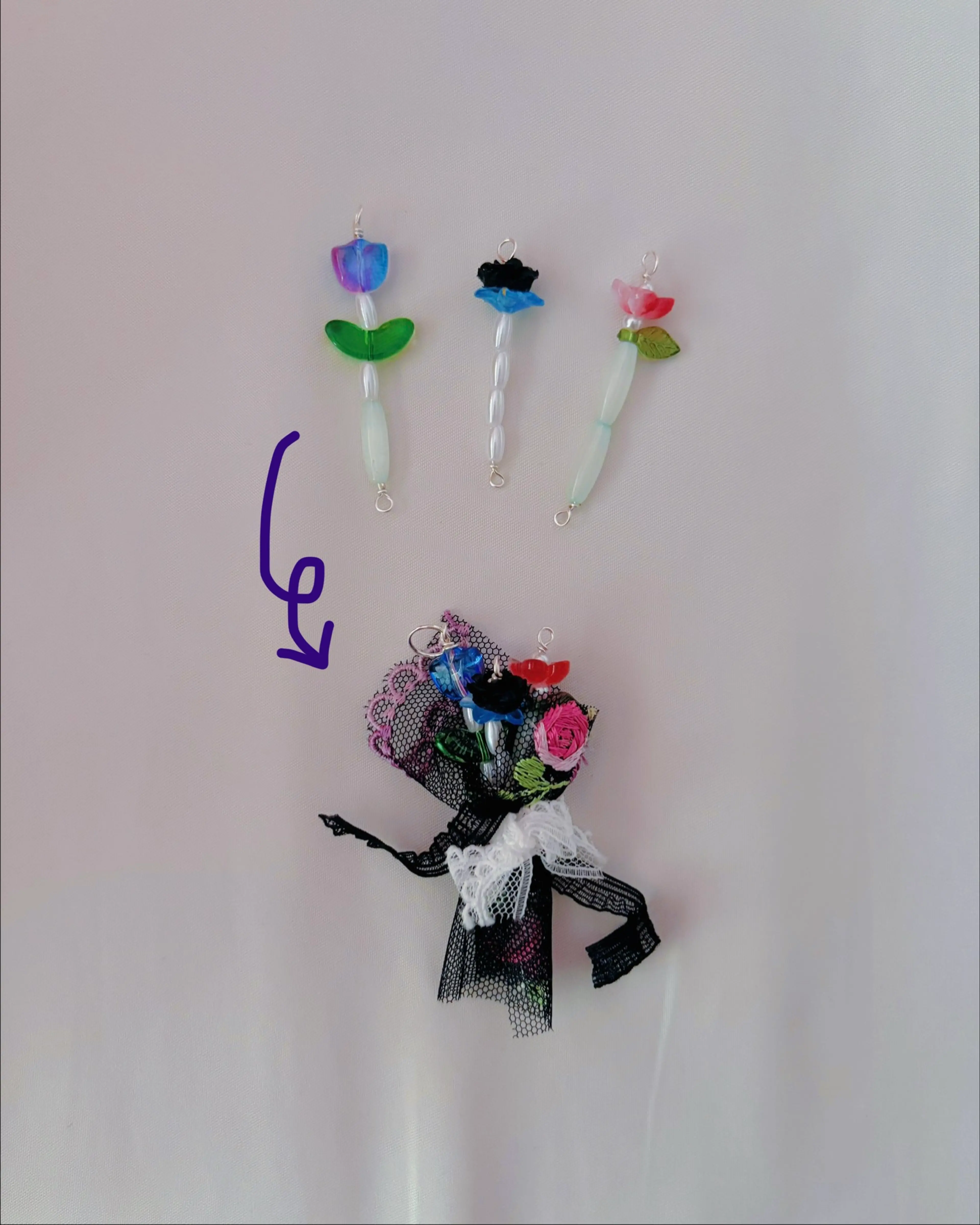 Tiny Bouquet Keyring (Nocturne) thumbnail 3