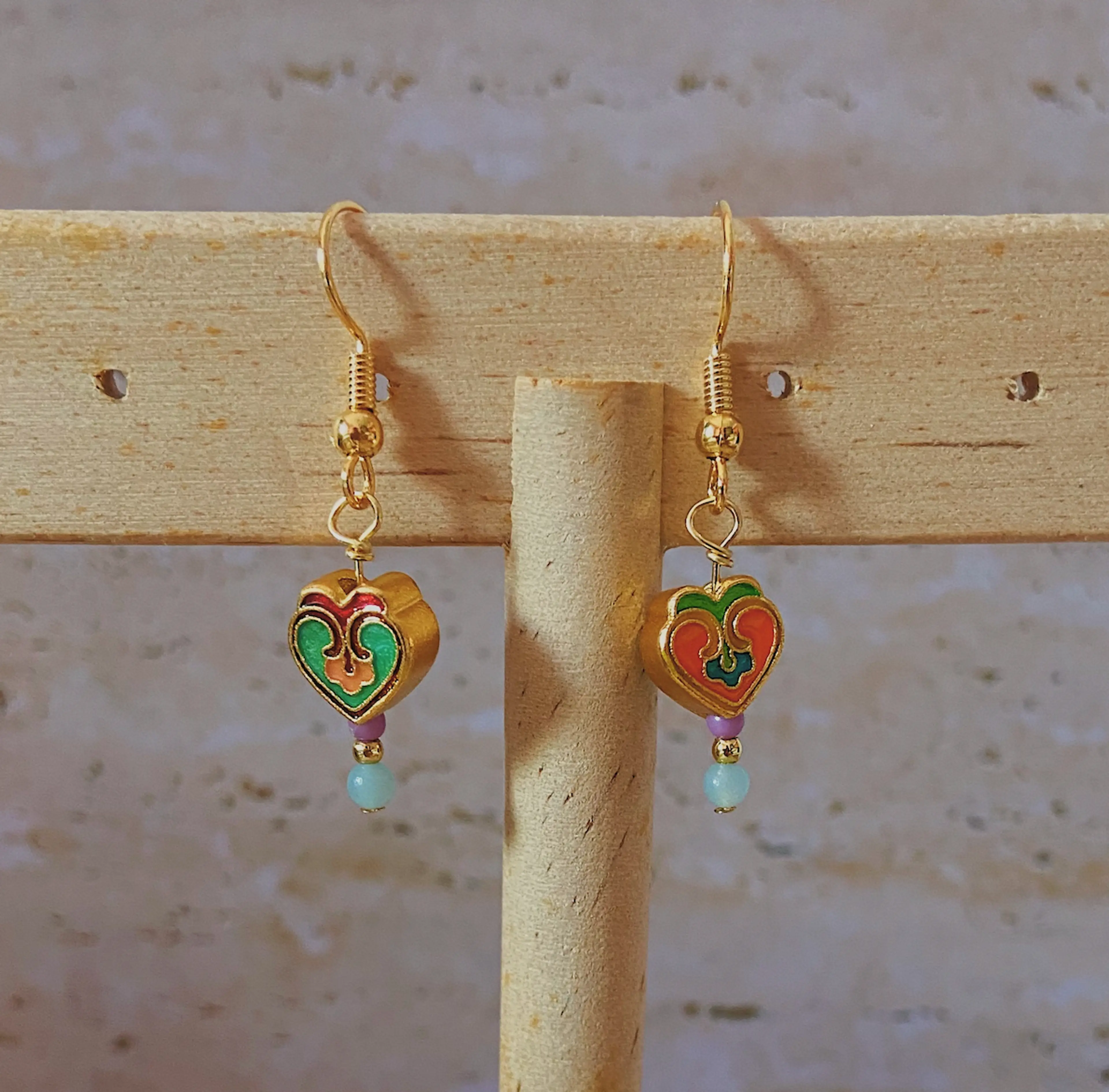 Heart Beat Earrings (Reversible Charm)