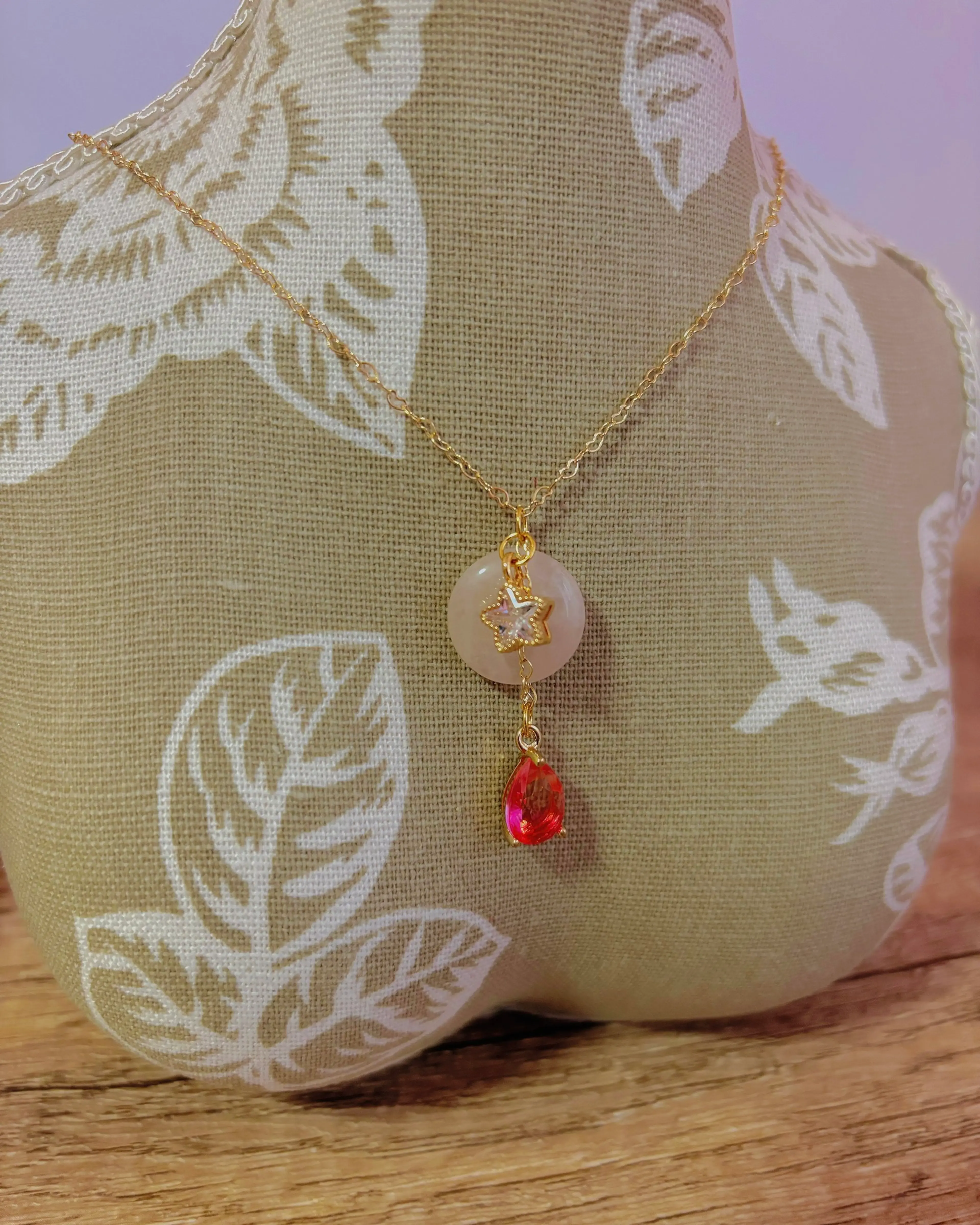 Magical Rose Quartz Donut Necklace