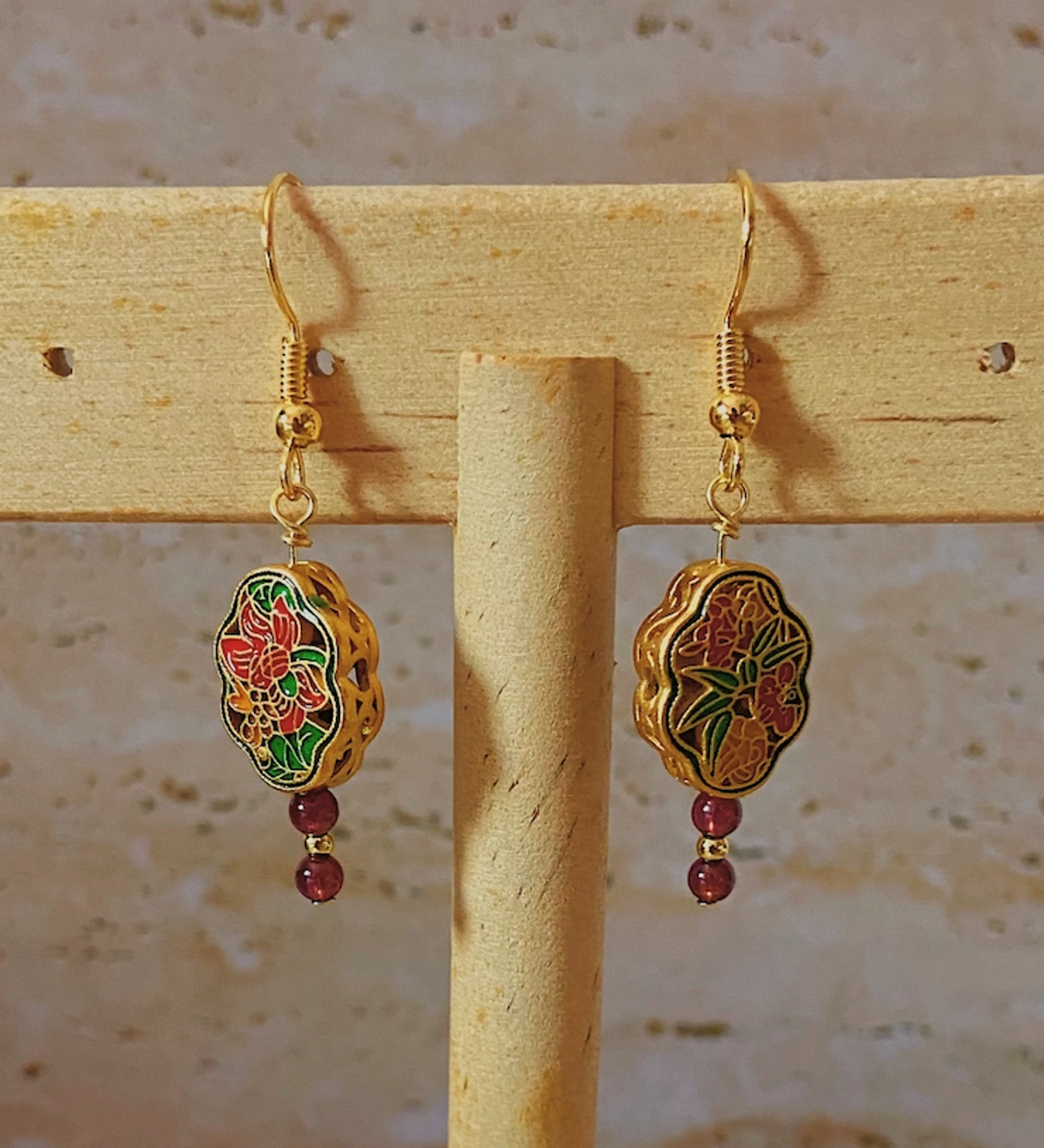 Tropical Vintage Earrings (Reversible Charm)