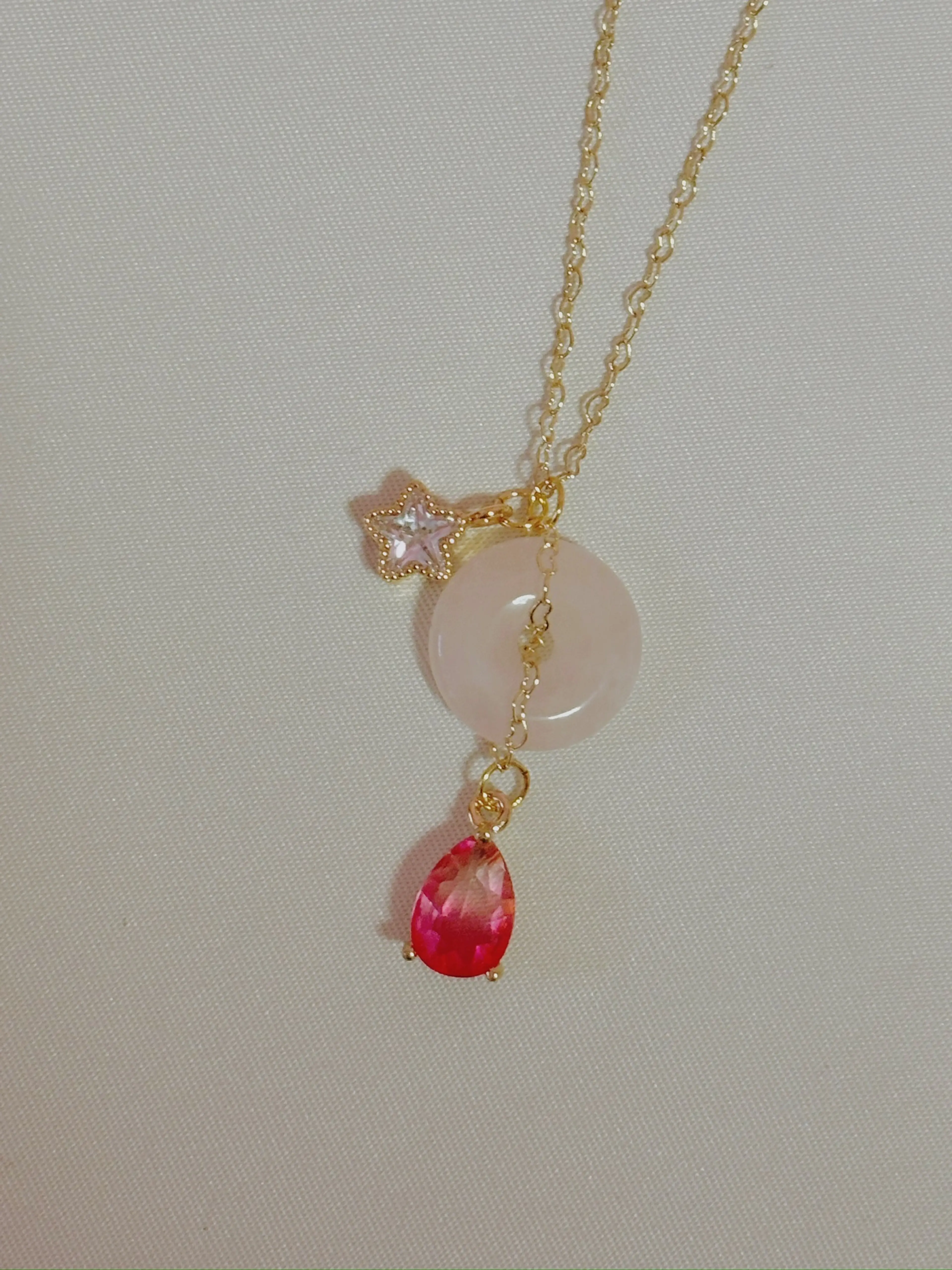 Magical Rose Quartz Donut Necklace thumbnail 2