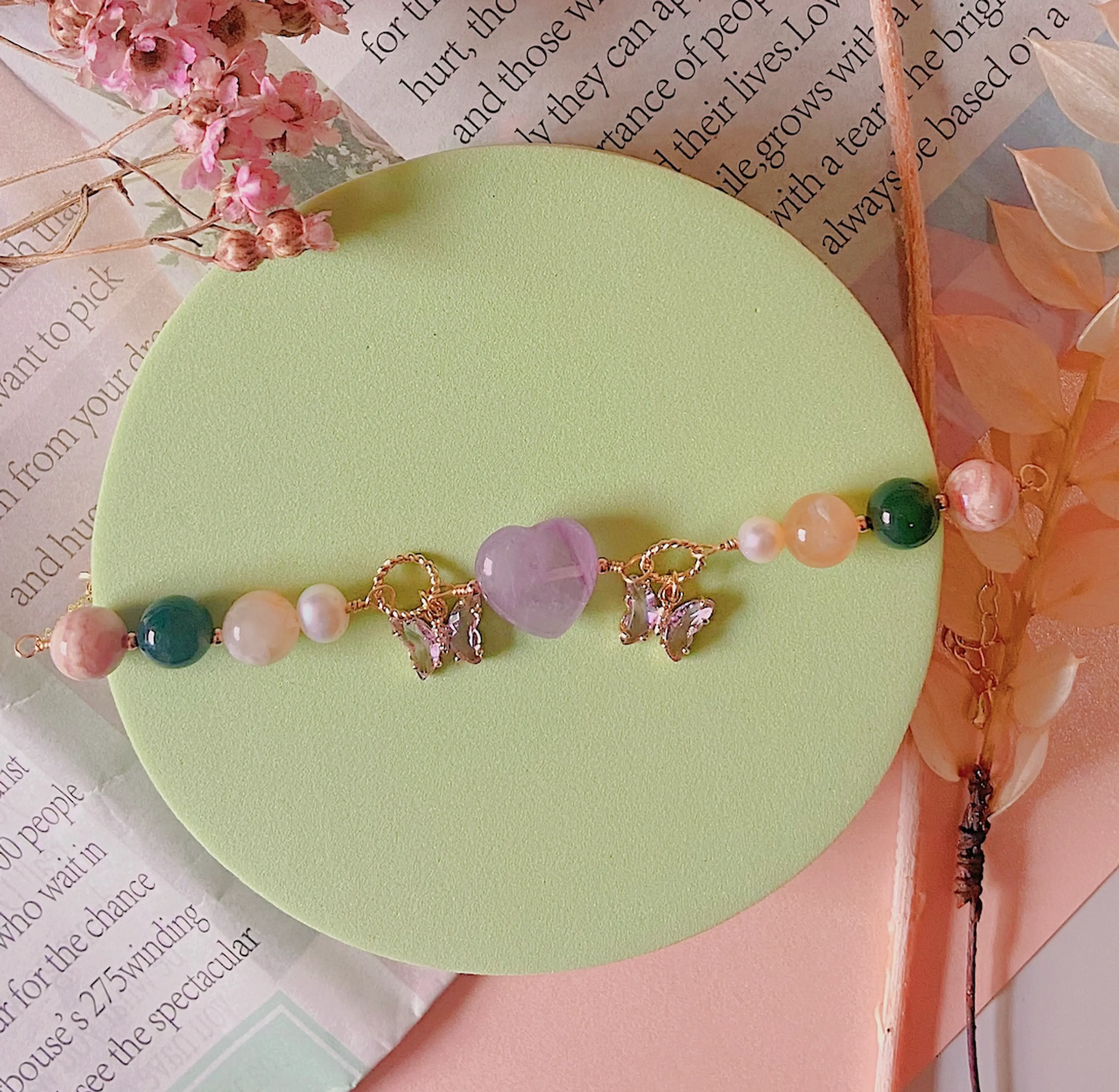 Fluttery Butterfly Lavender Bracelet
