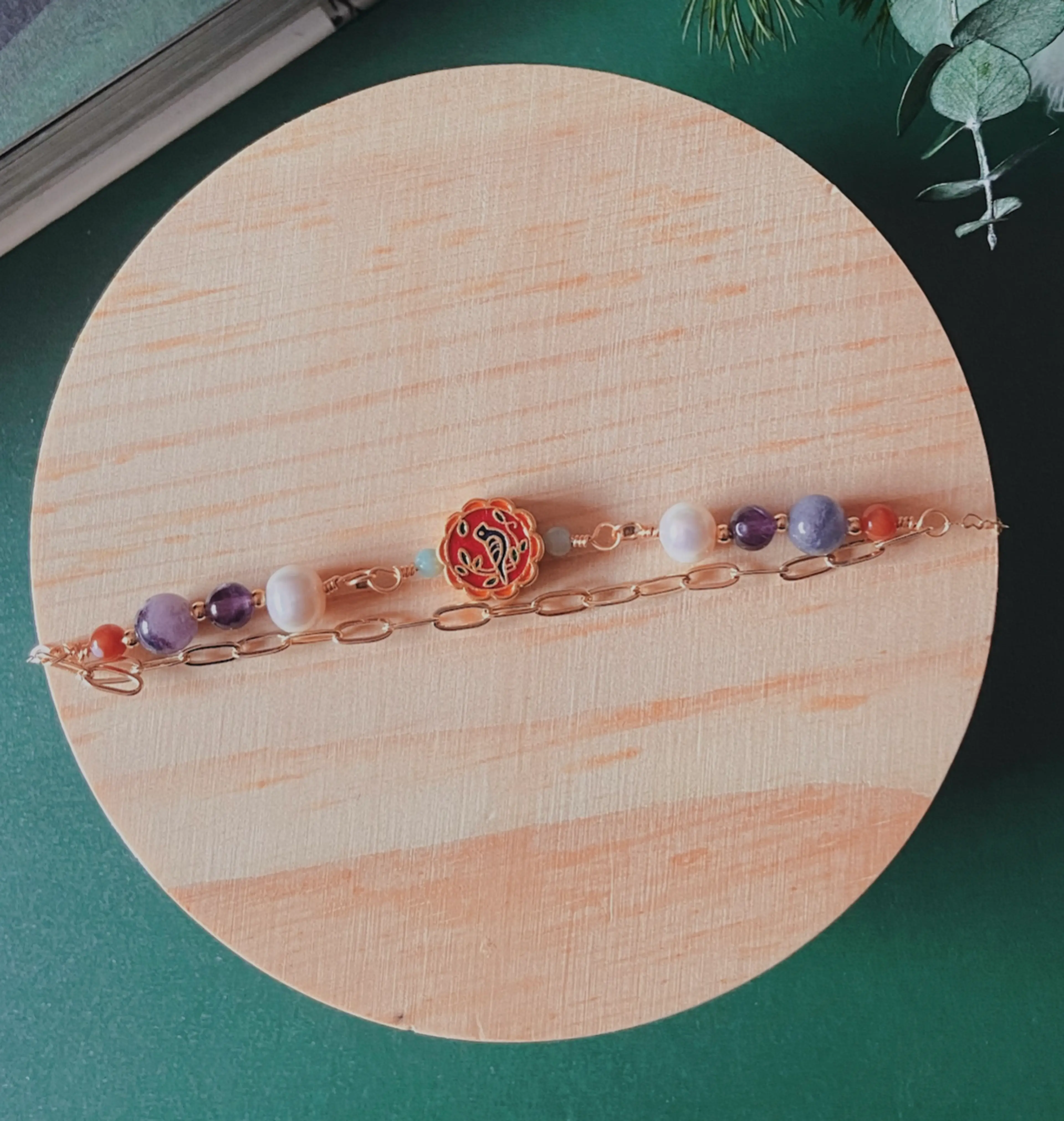 Reversible Birdie Double Chain Bracelet thumbnail 2
