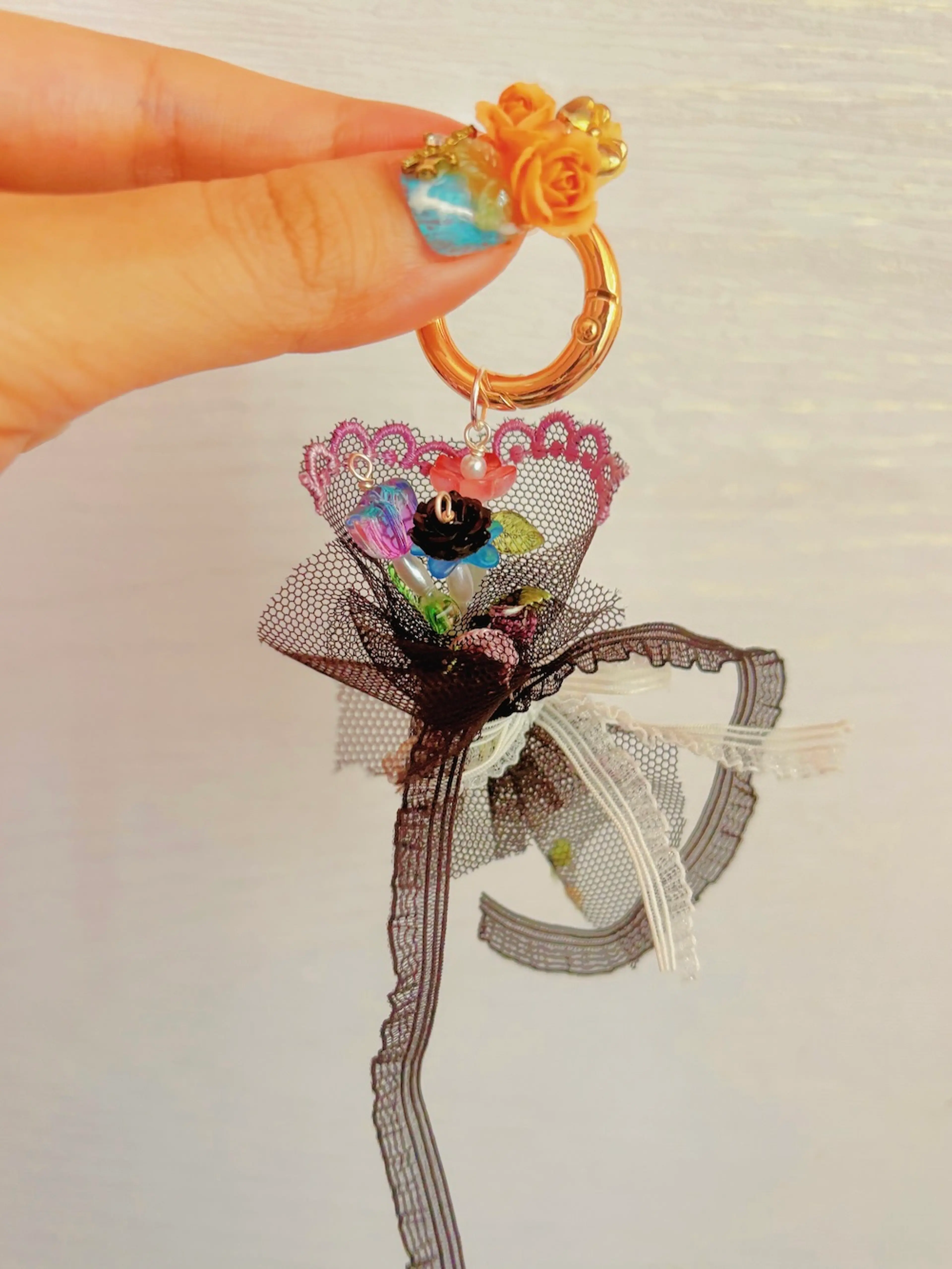 Tiny Bouquet Keyring (Nocturne)