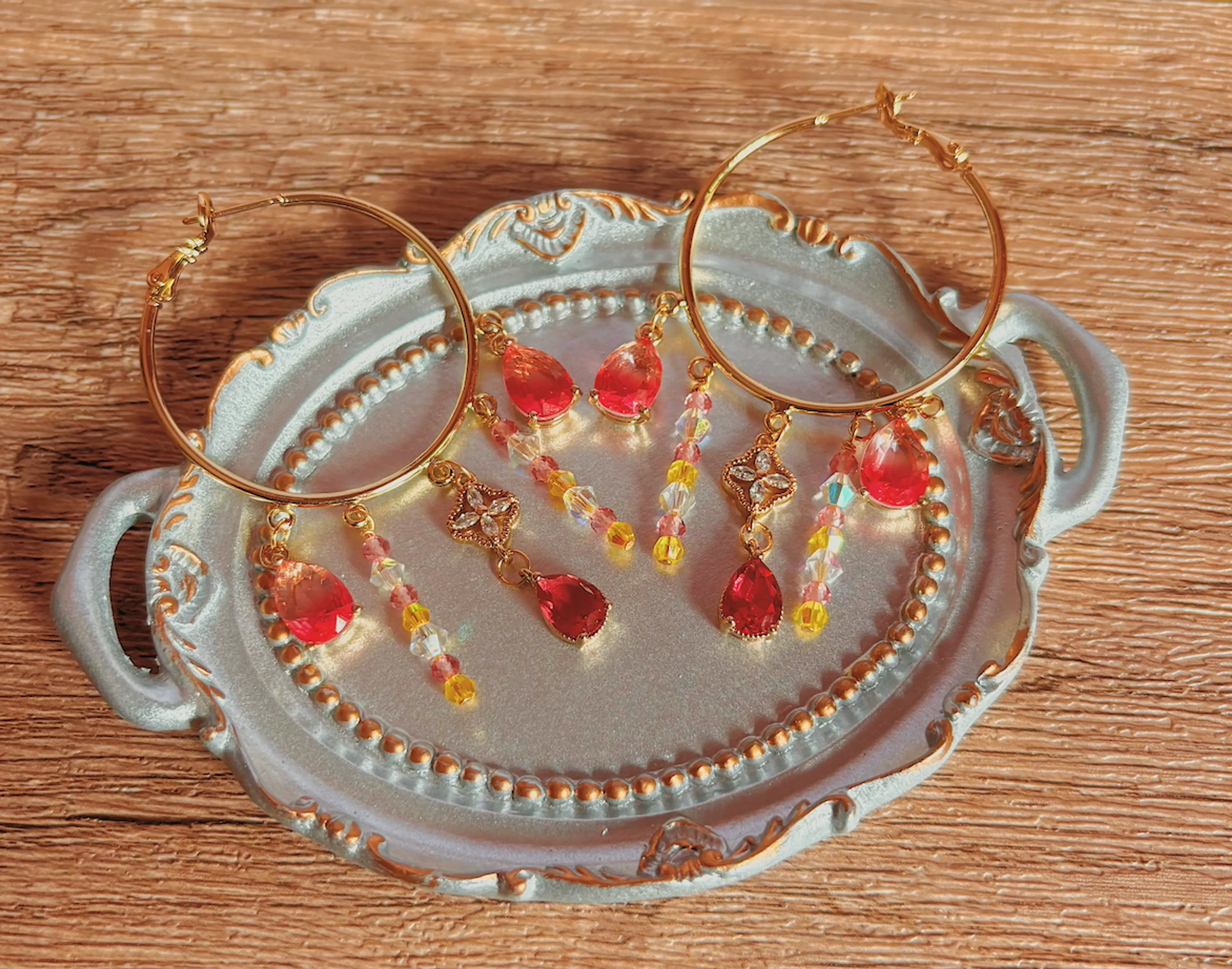Aphrodite Hoop Earrings (Goddess of Love)