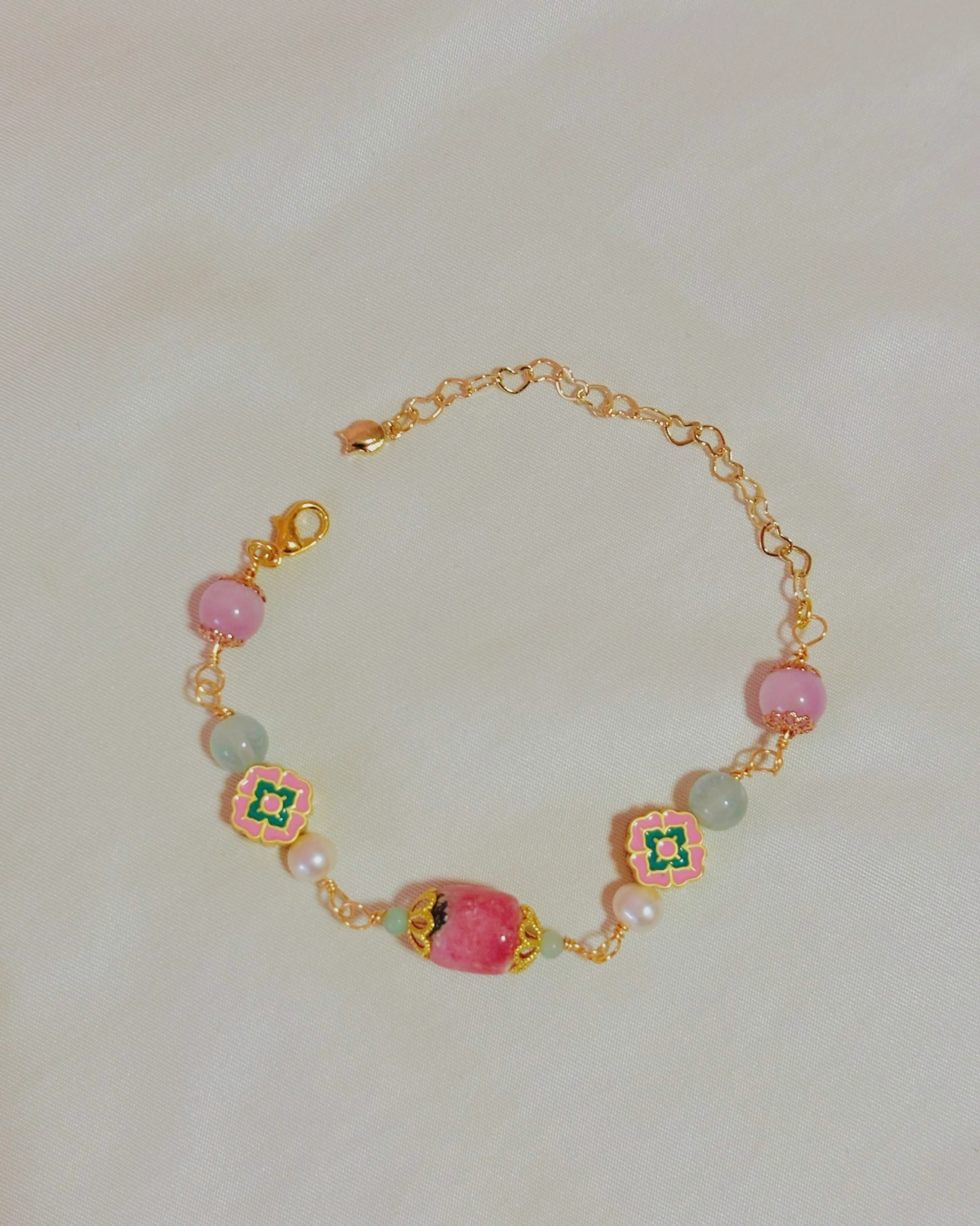 Vintage Rhodochrosite Bracelet