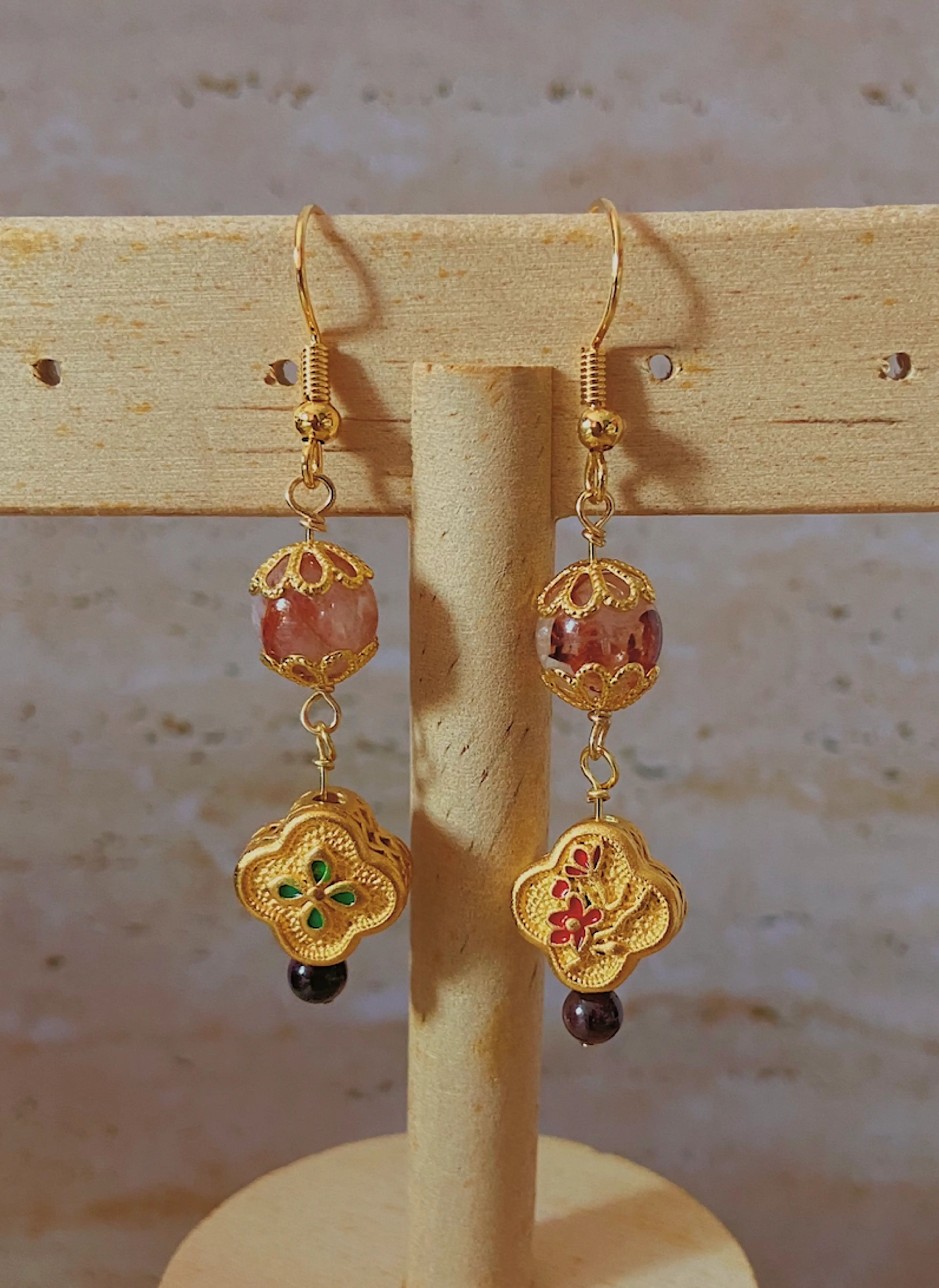 Royal Passion Earrings (Reversible Charm)