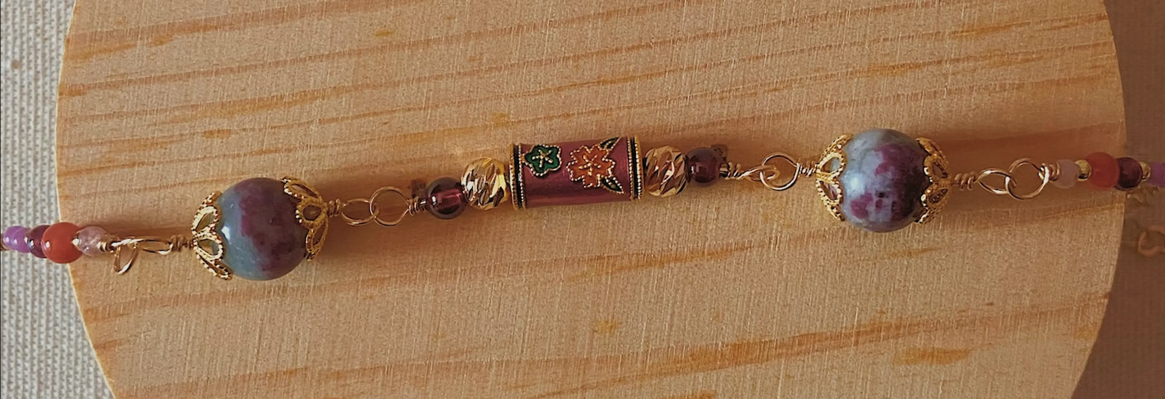 Floral Plum Bracelet