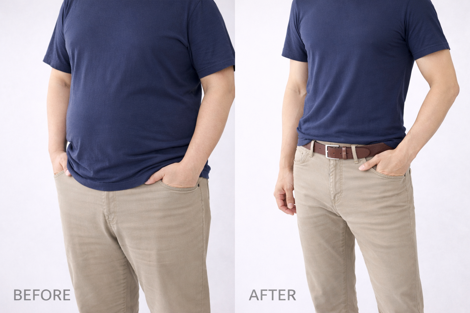 横手市VERDE FITのパーソナルトレーニングで-12kg達成した40代男性のボディメイク成功事例ビフォーアフター写真