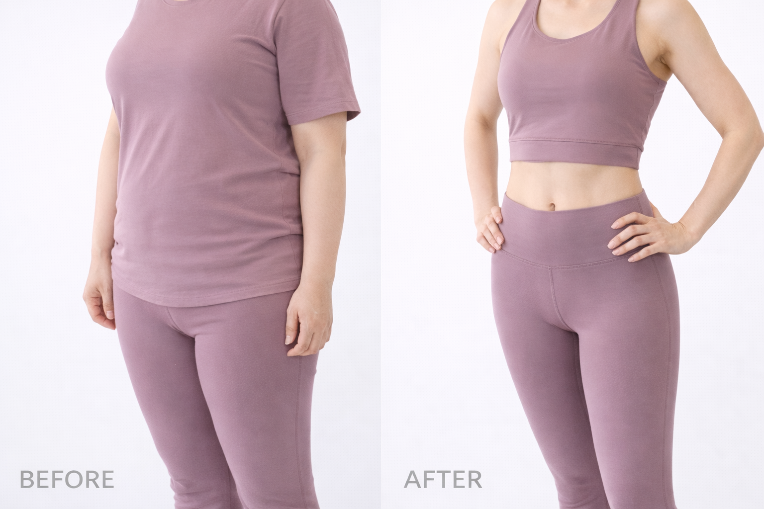 横手市パーソナルジムVERDE FITで-8kg達成した30代女性のダイエット成功事例ビフォーアフター写真