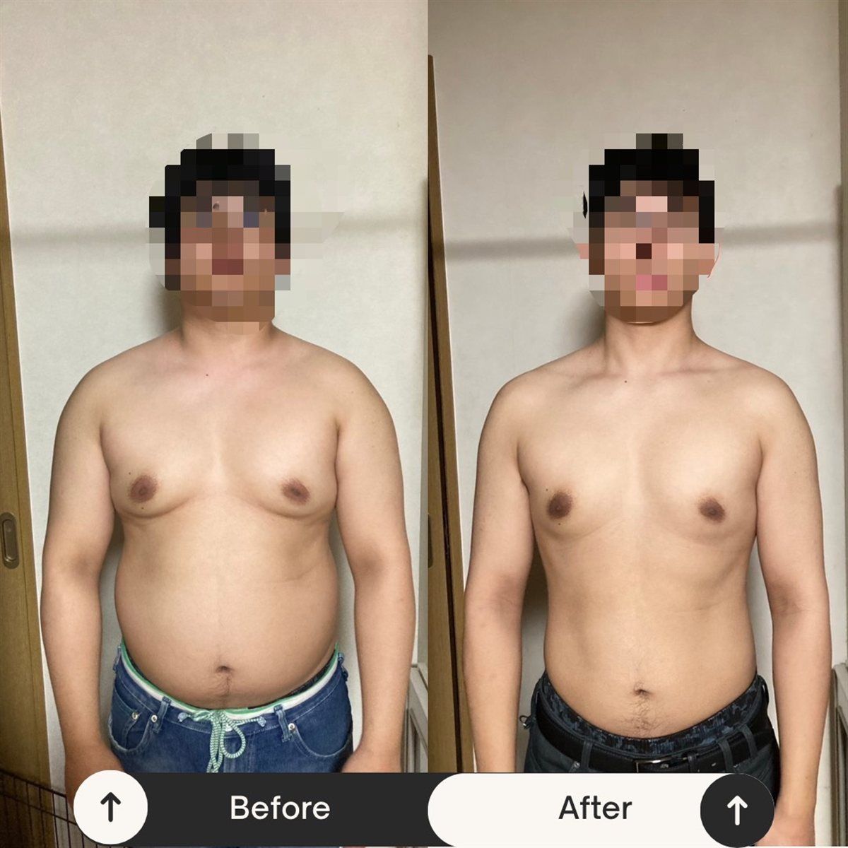 横手市パーソナルトレーニングで20kgのダイエットに成功したモニターのビフォーアフター