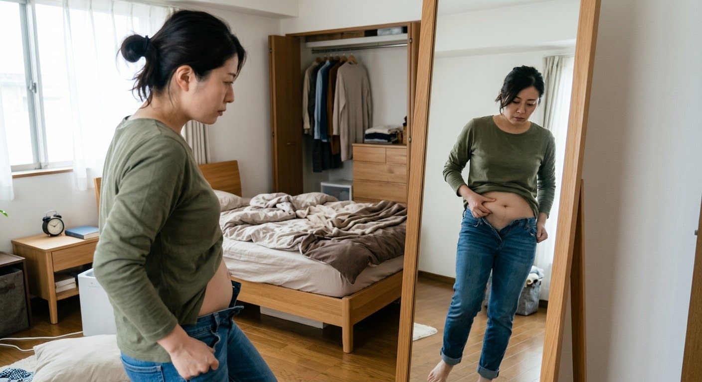 【横手市・大仙市周辺】腹筋しても凹まない「ぽっこりお腹」…原因は反り腰?整体×筋トレで根本引き締め